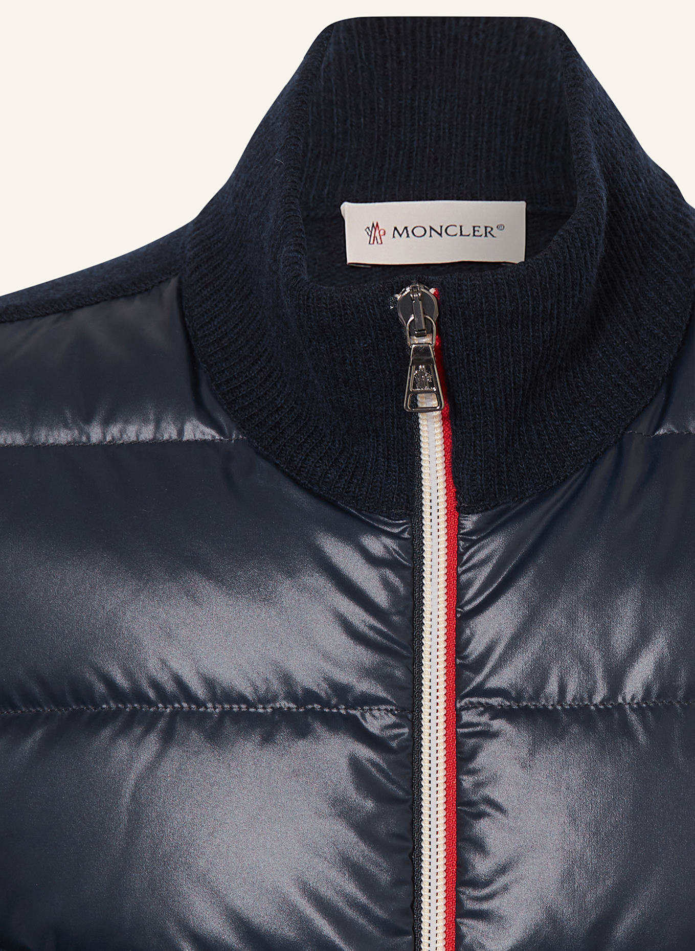 MONCLER enfant Kurtka puchowa z mieszanki materiałów: GRANATOWY