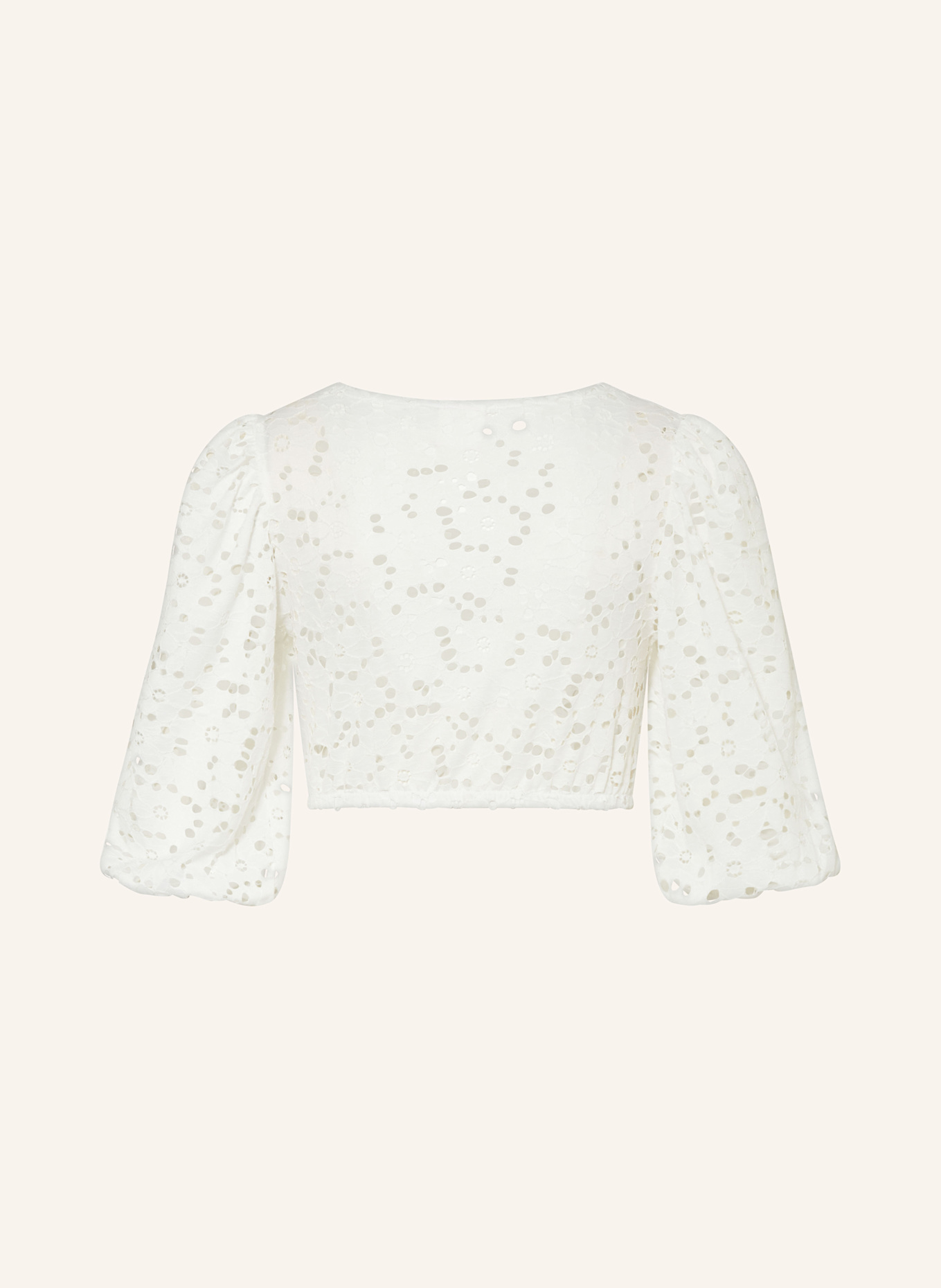 Spieth & Wensky Dirndl blouse GERALDINE made of broderie anglaise: WHITE