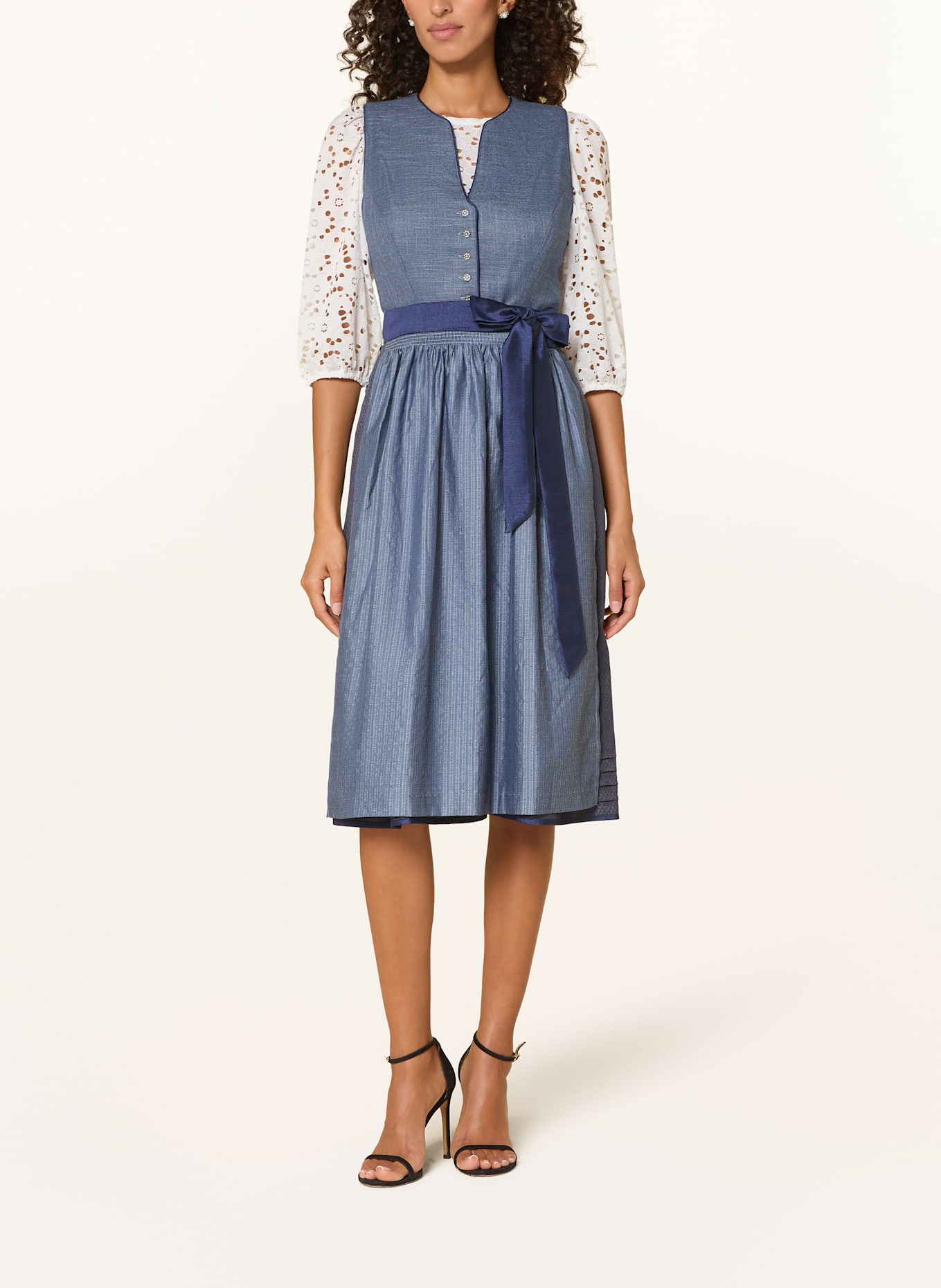 Spieth & Wensky Dirndl blouse GERALDINE made of broderie anglaise: WHITE