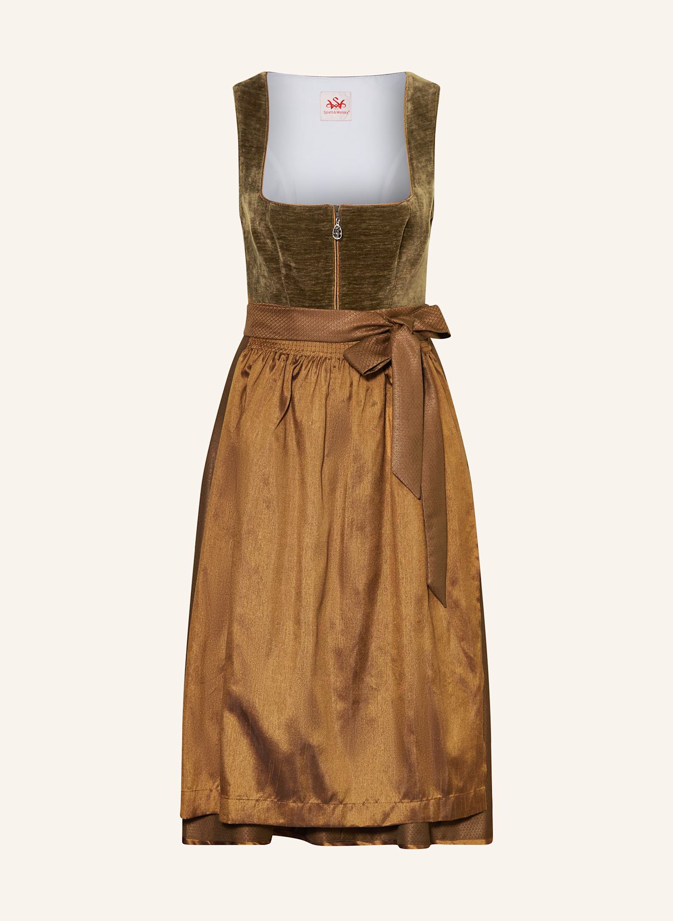 Spieth & Wensky Dirndl GARAT: MARRON/ OLIVE