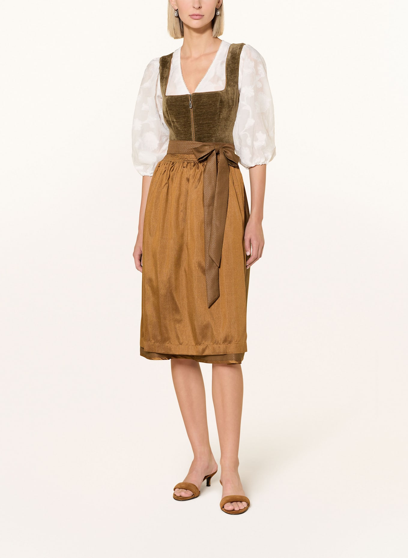 Spieth & Wensky Dirndl GARAT: MARRON/ OLIVE