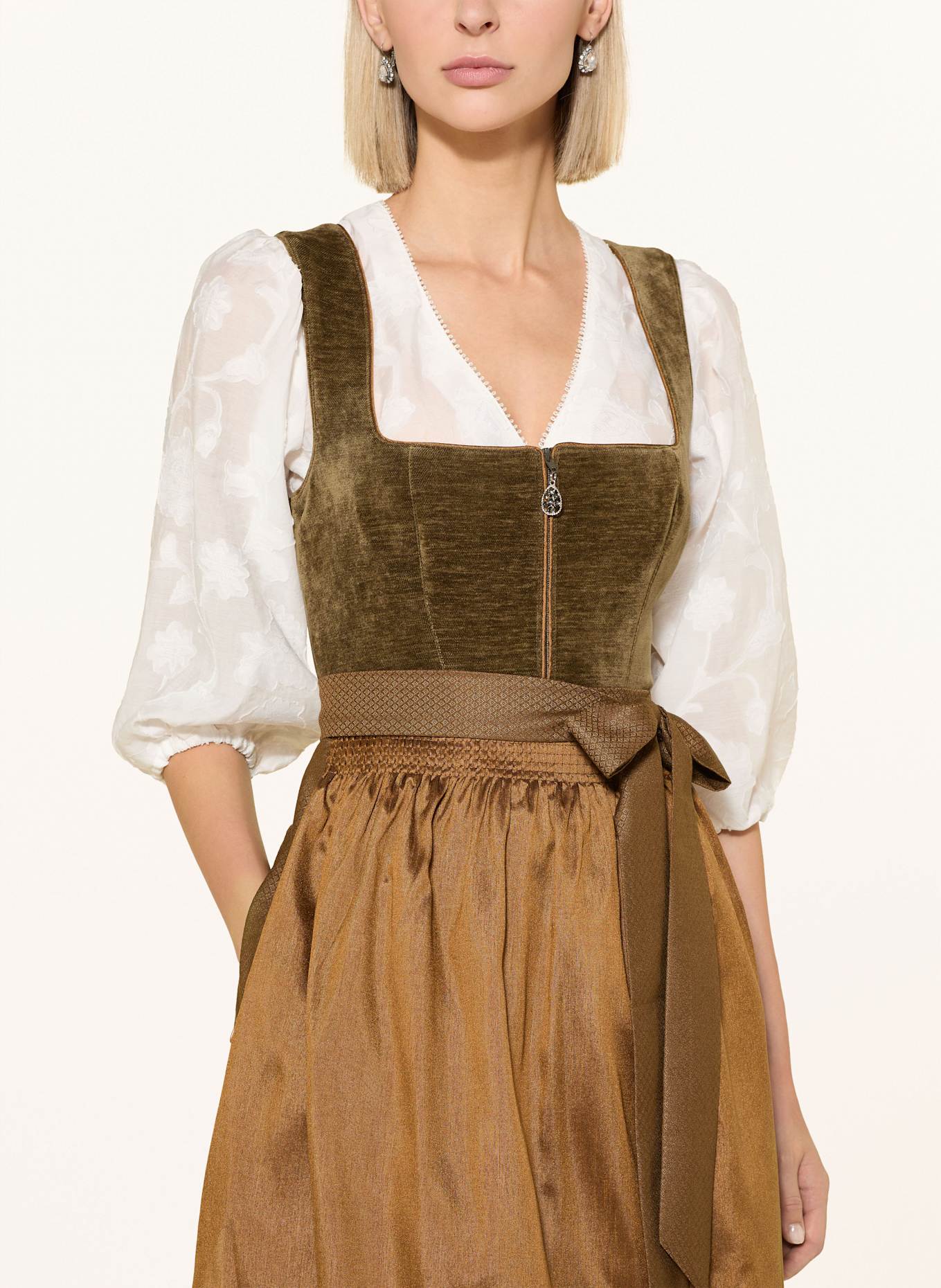 Spieth & Wensky Dirndl GARAT: MARRON/ OLIVE