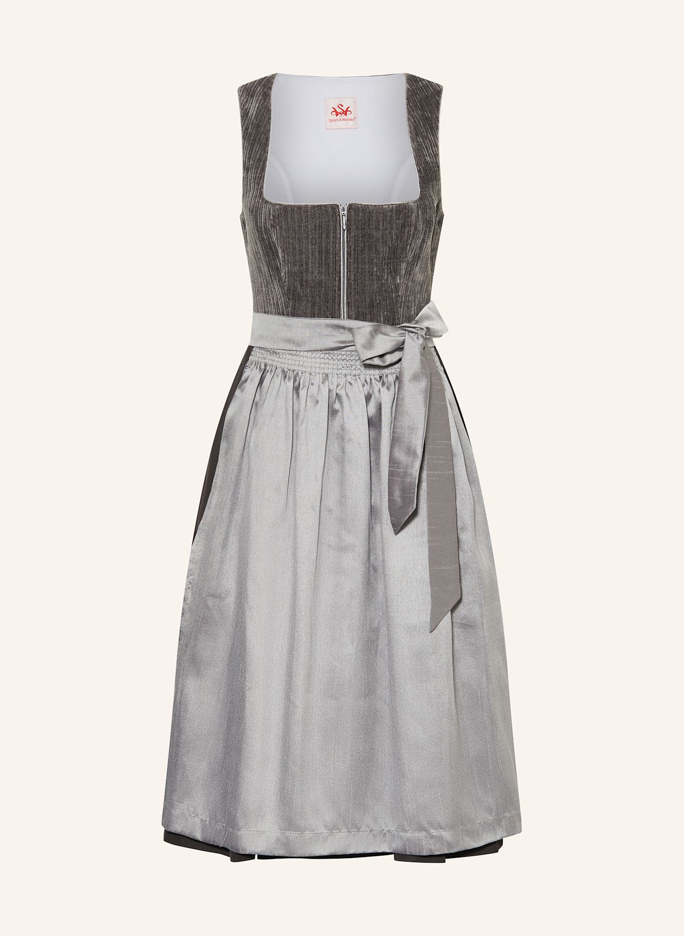 Spieth & Wensky Dirndl GRANT: ŠEDÁ/ TMAVĚ ŠEDÁ
