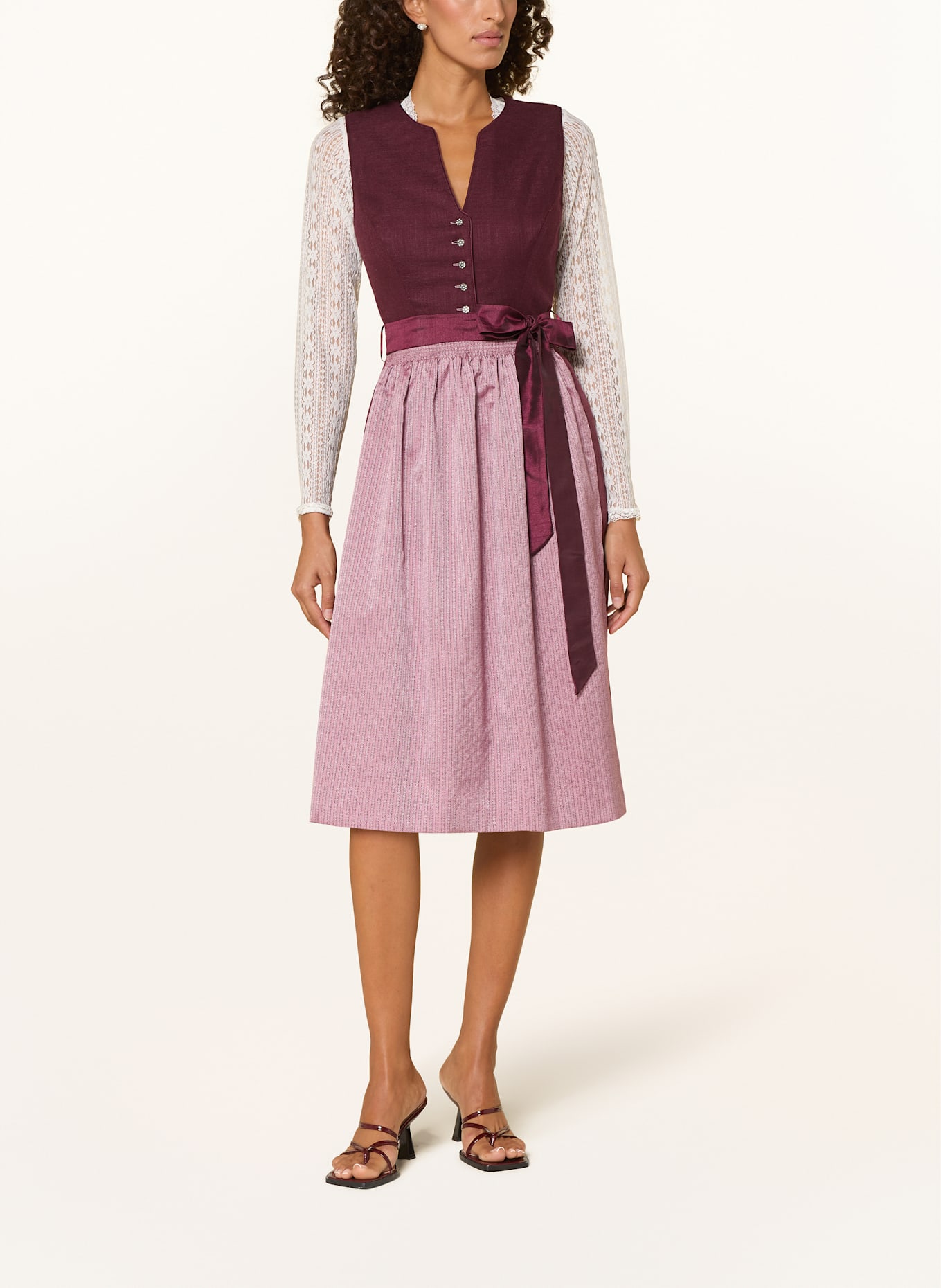 Spieth & Wensky Dirndlbluse GAISACH aus Spitze: WEISS