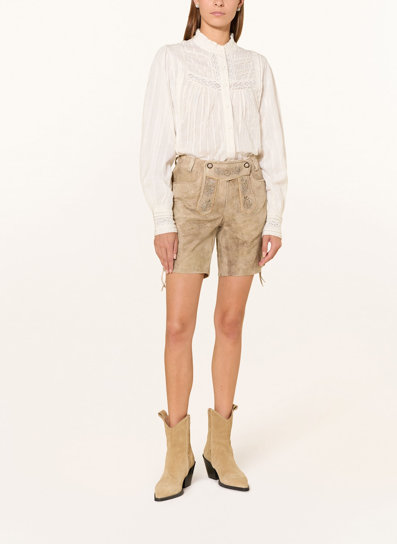 Spieth & Wensky Trachten-Lederhose GERTA: BEIGE
