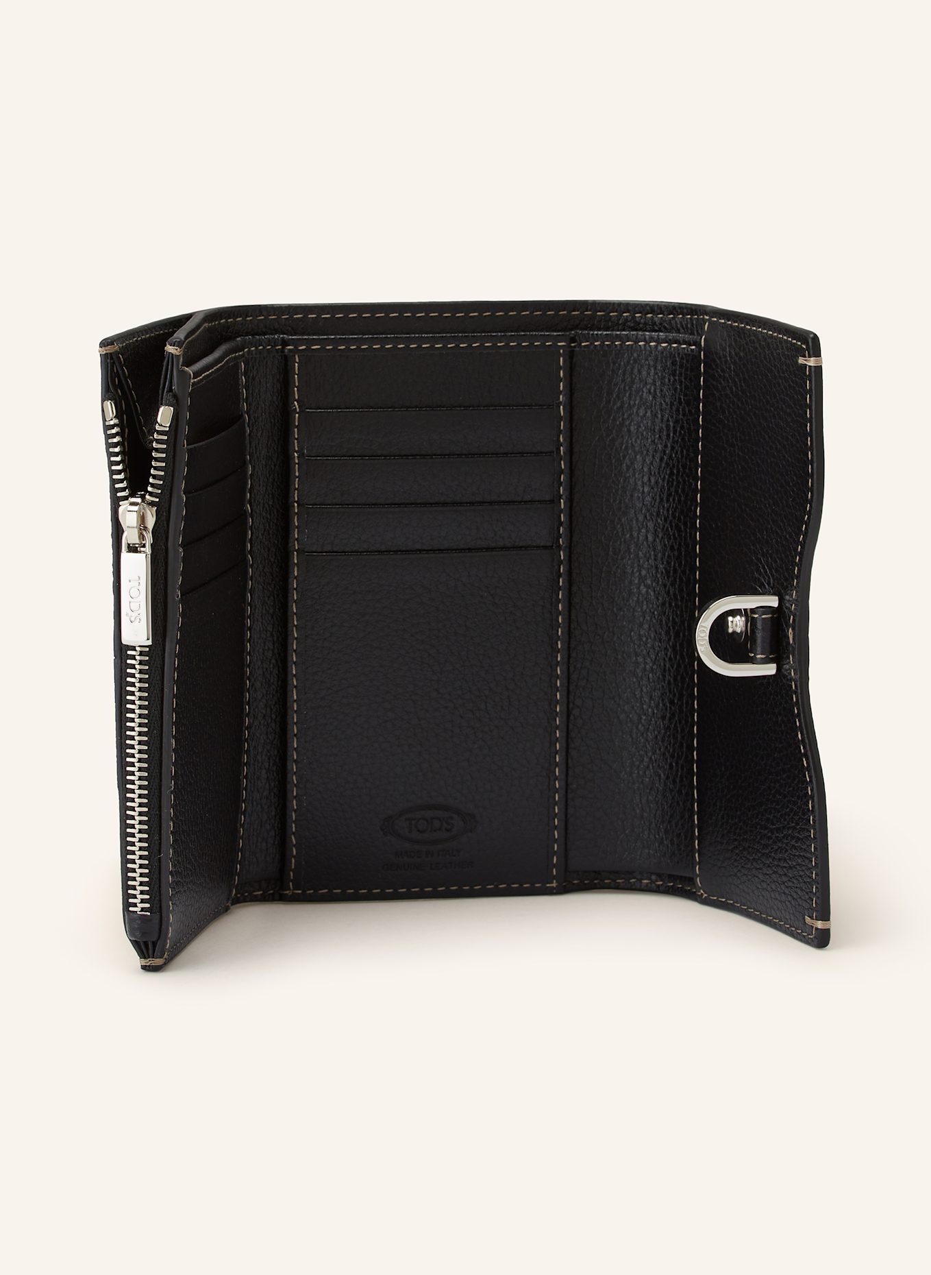 TOD'S Portfel: CZARNY