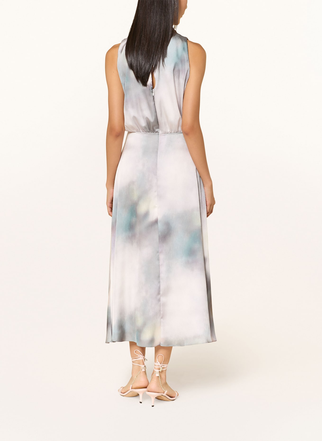 SWING robe de cocktail: ROSE CLAIR/ BLEU PÉTROLE