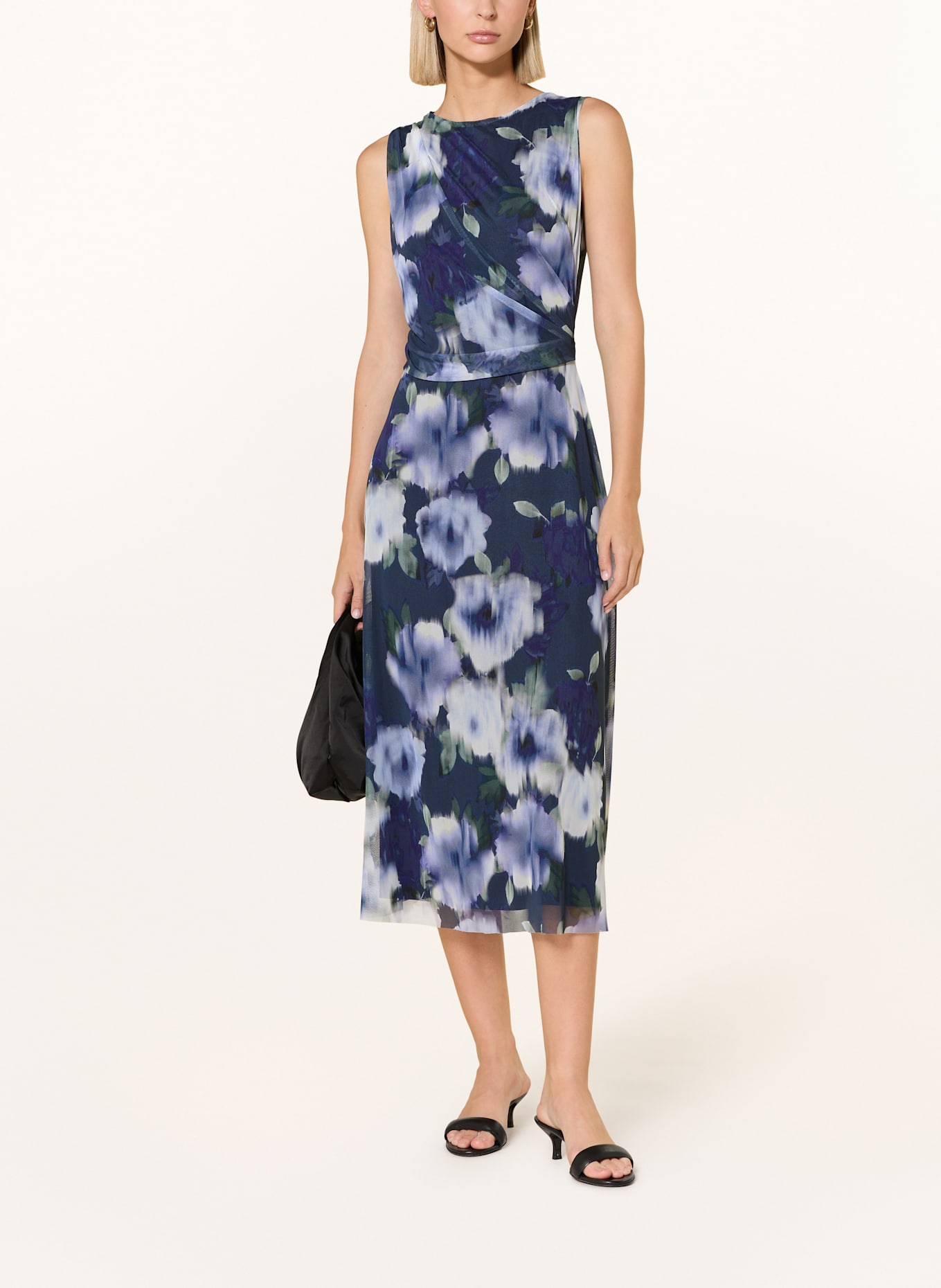 SWING Cocktailkleid aus Mesh: DUNKELBLAU/ BLAU/ GRÜN