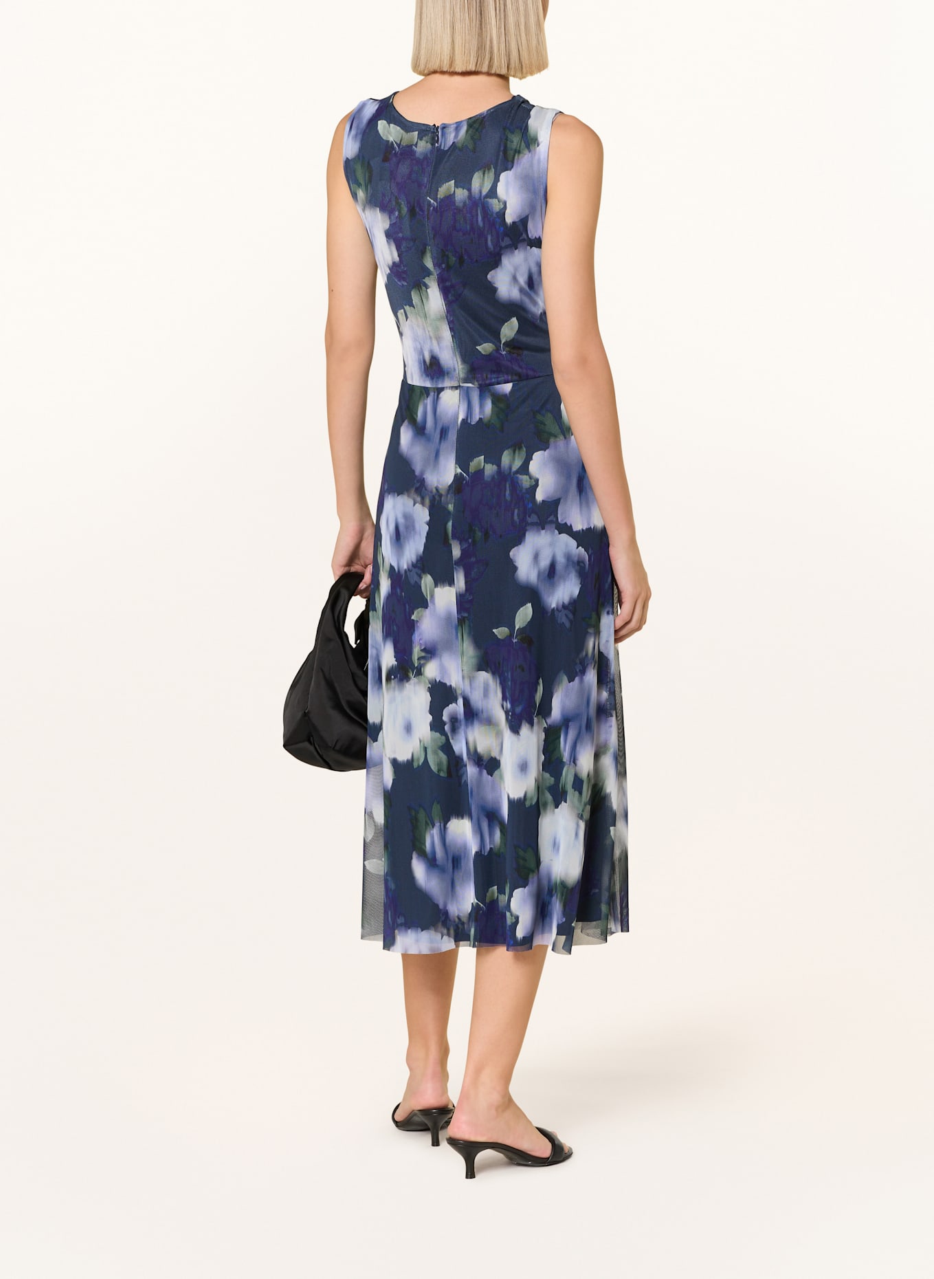 SWING Cocktailkleid aus Mesh: DUNKELBLAU/ BLAU/ GRÜN