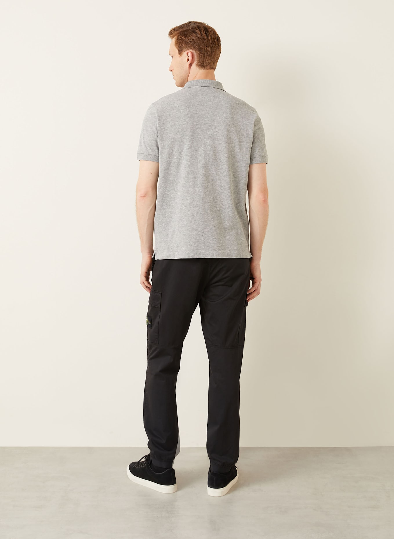 STONE ISLAND Piqué-Poloshirt: GRAU