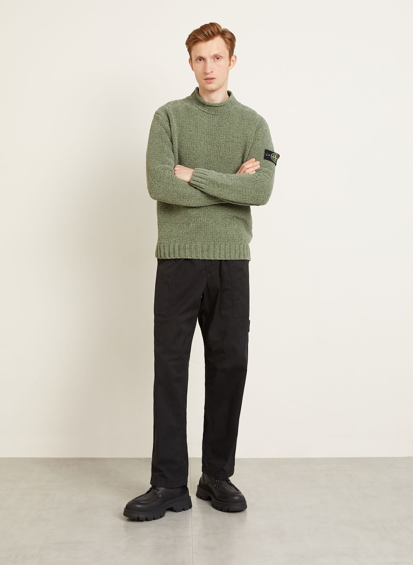 STONE ISLAND Pullover: HELLGRÜN