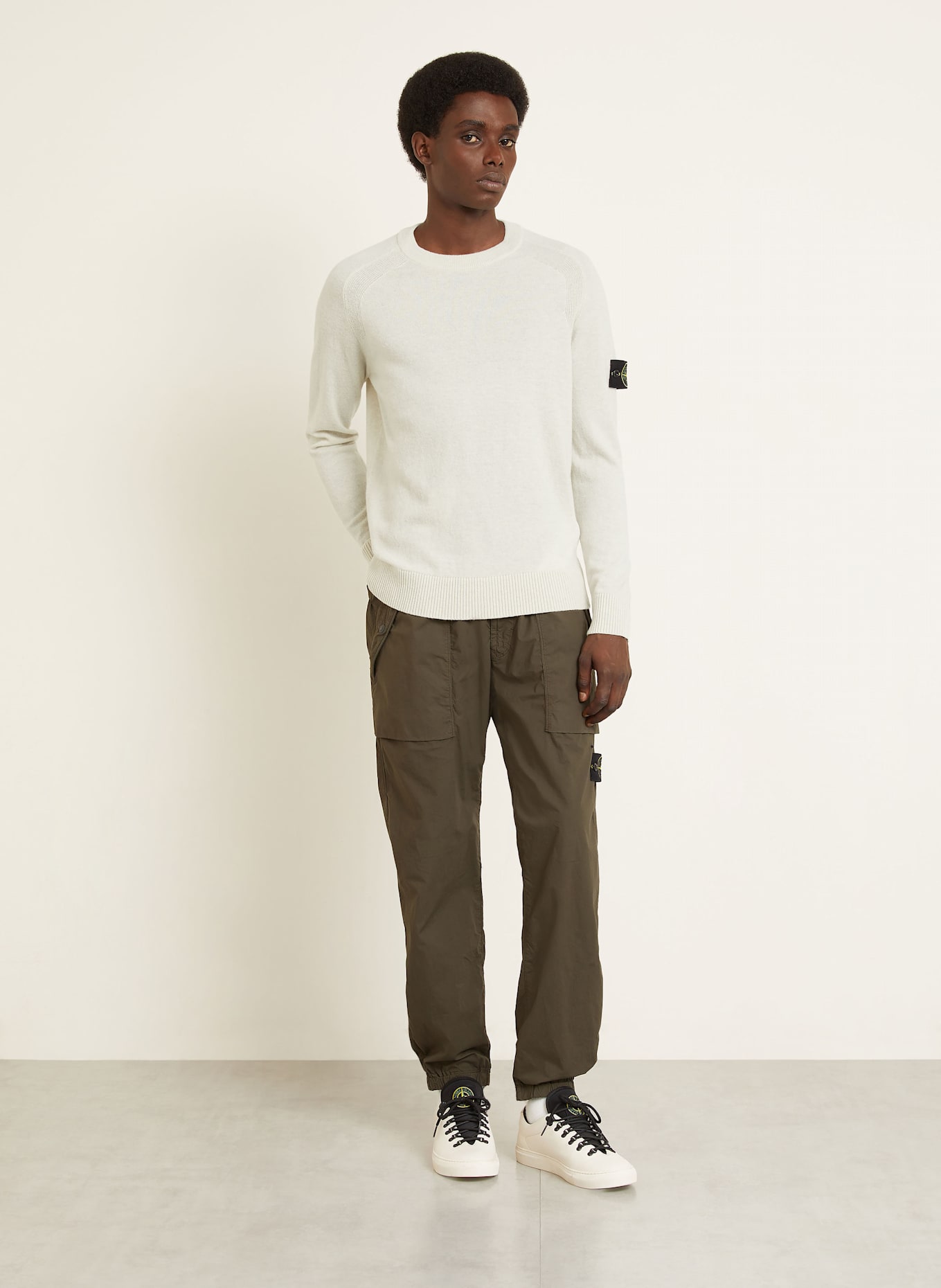 STONE ISLAND Sweater: WHITE