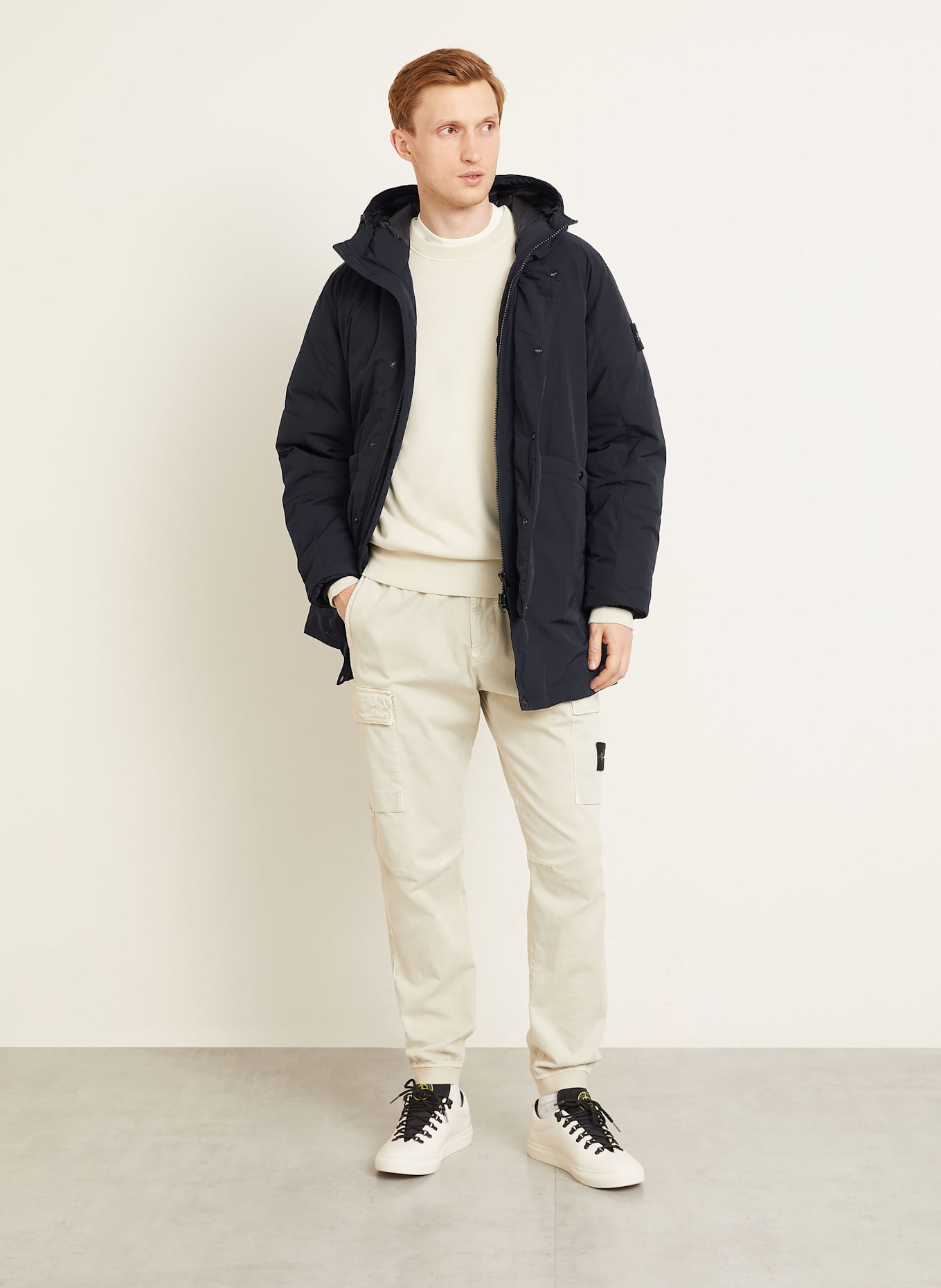 STONE ISLAND Daunenparka: DUNKELBLAU