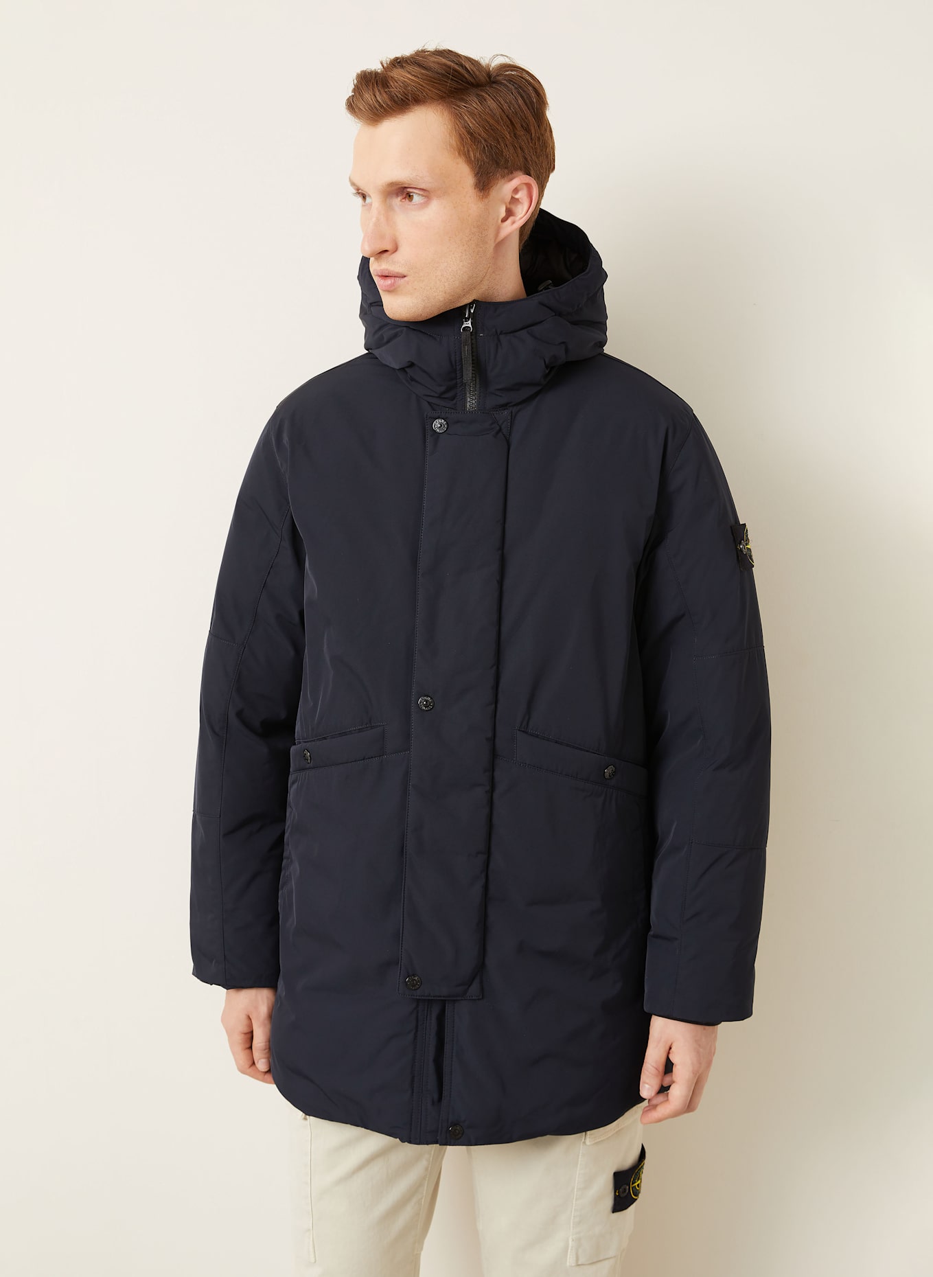 STONE ISLAND Daunenparka: DUNKELBLAU