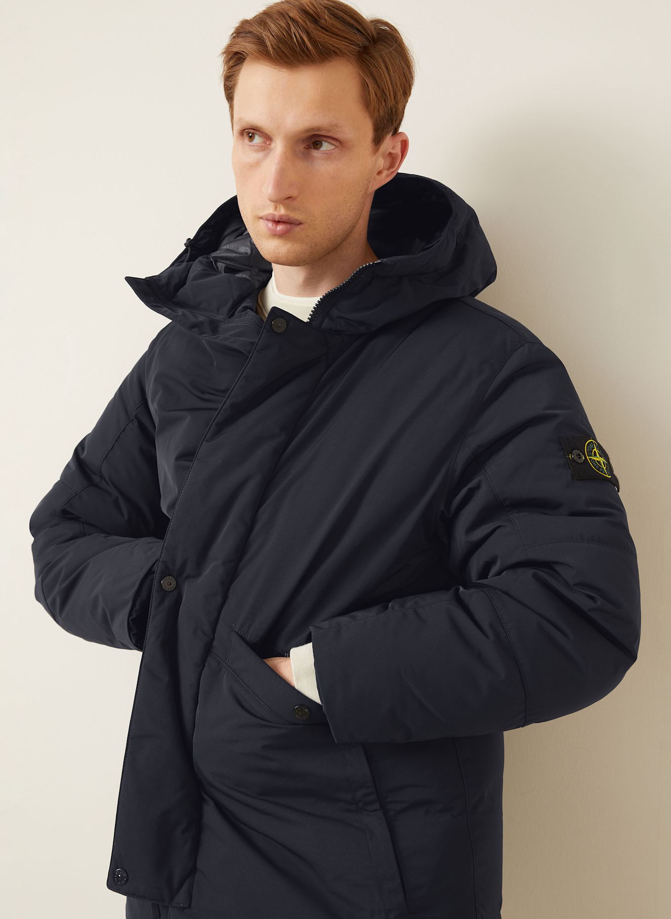 STONE ISLAND Daunenparka: DUNKELBLAU