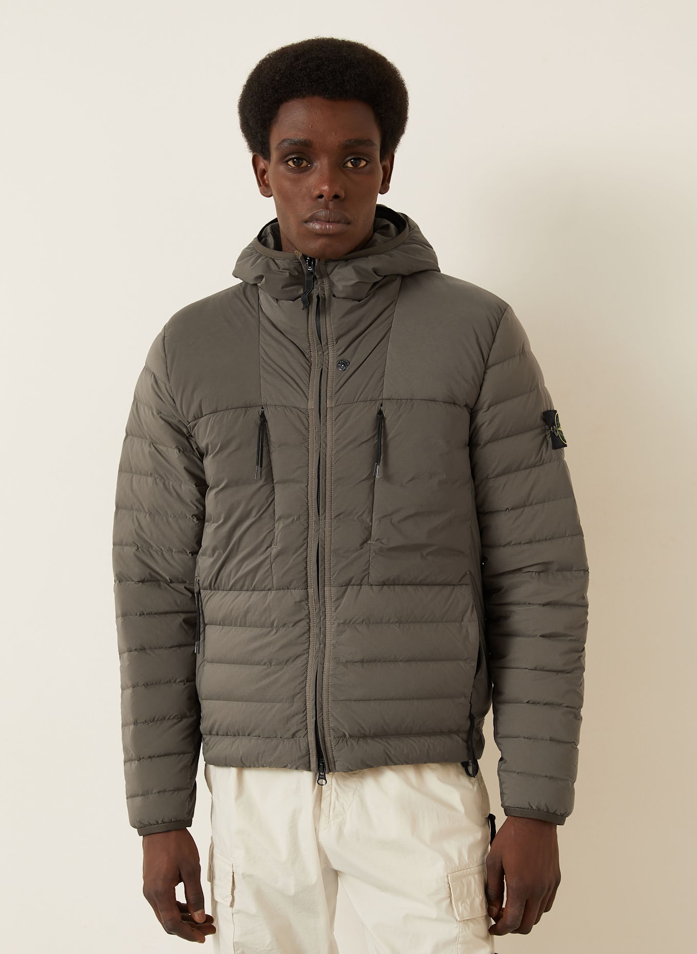 STONE ISLAND Lightweight-Daunenjacke: KHAKI