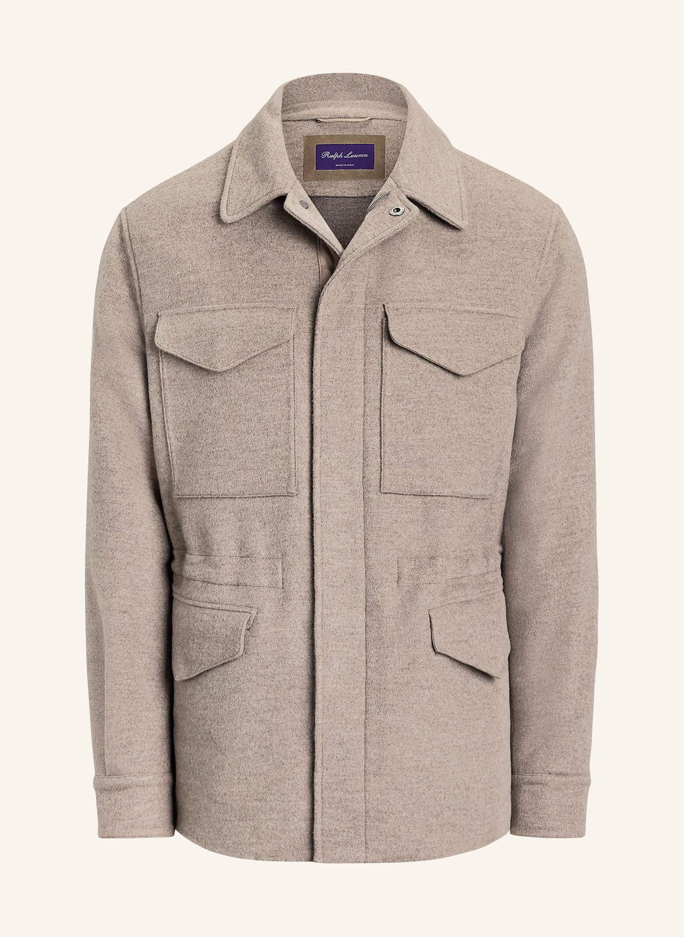 RALPH LAUREN PURPLE LABEL Fieldjacket mit Cashmere: TAUPE