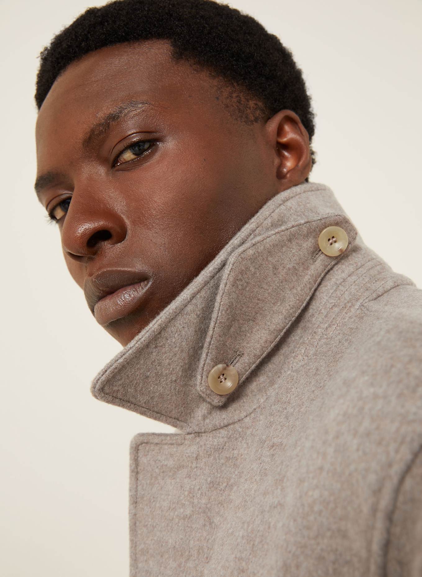 RALPH LAUREN PURPLE LABEL Fieldjacket mit Cashmere: TAUPE