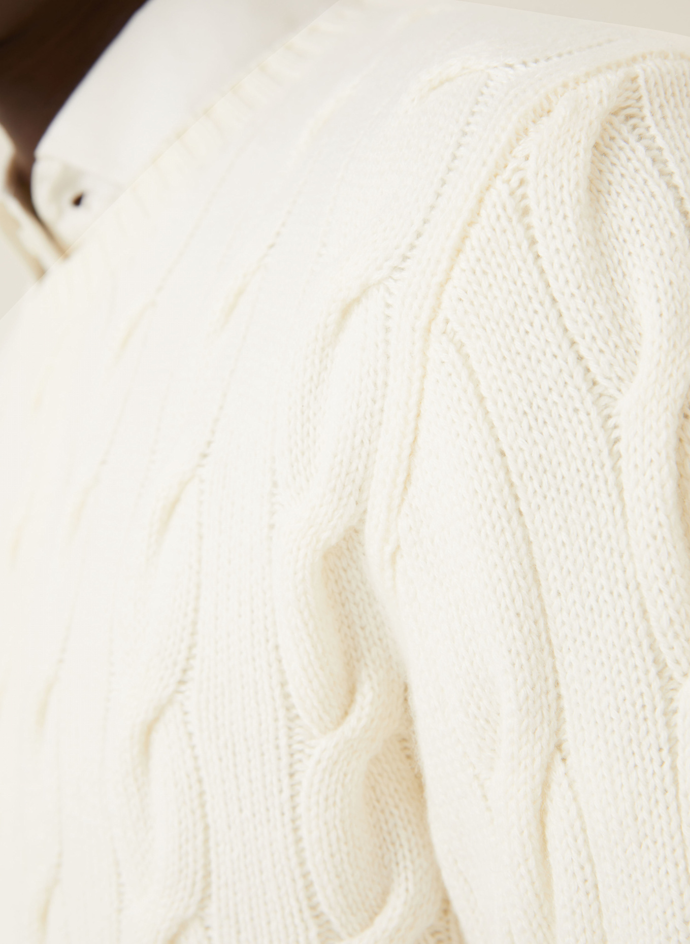 RALPH LAUREN PURPLE LABEL Cashmere-Pullover: CREME