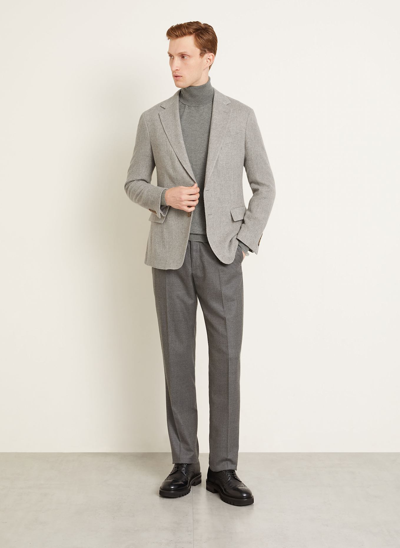 RALPH LAUREN PURPLE LABEL Cashmere-Sakko Modern Fit: GRAU