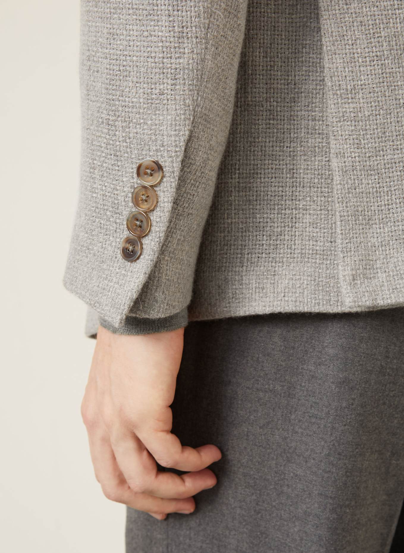 RALPH LAUREN PURPLE LABEL Cashmere-Sakko Modern Fit: GRAU