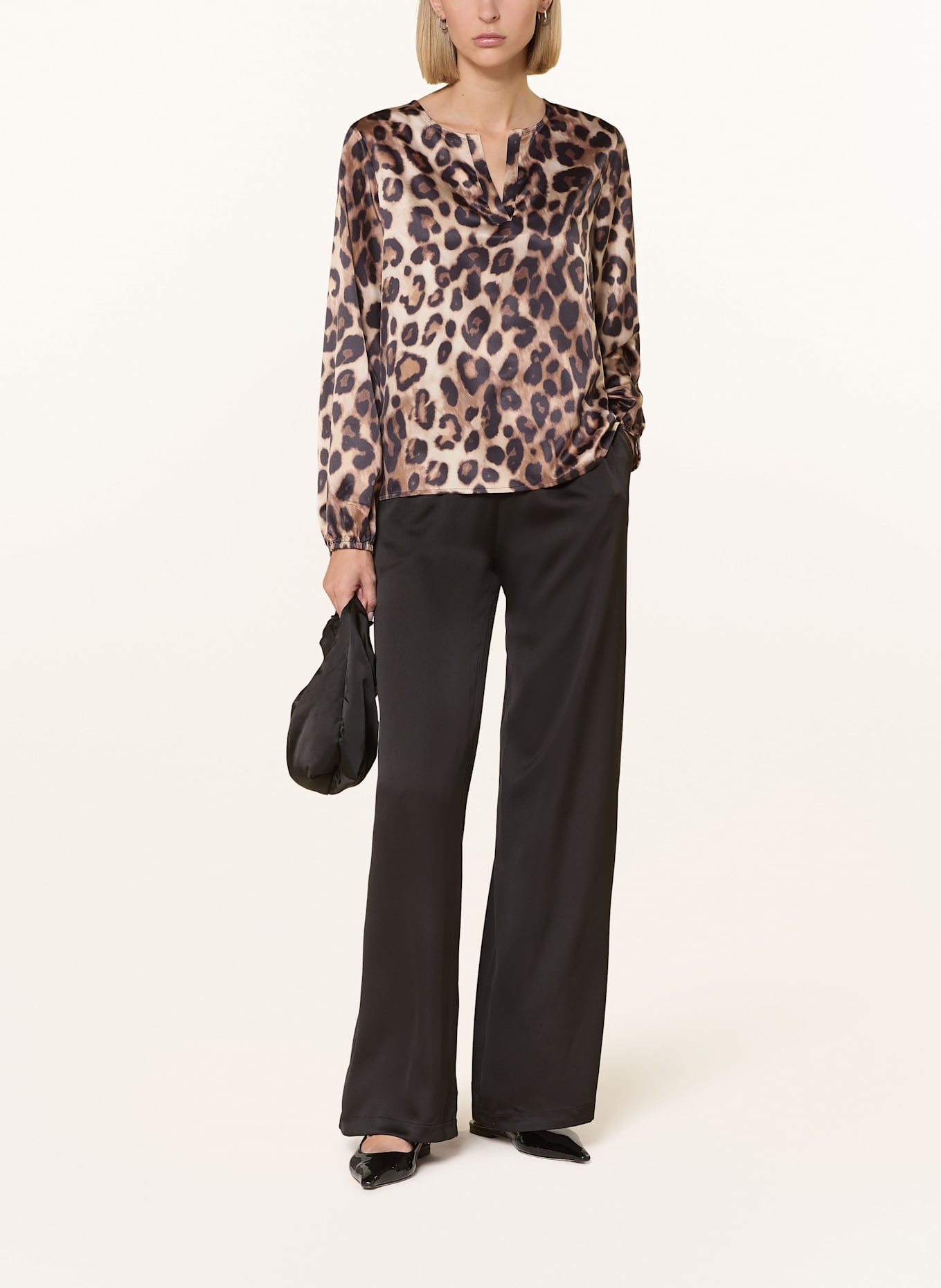 monari Blusenshirt: DUNKELBRAUN / BEIGE / SCHWARZ