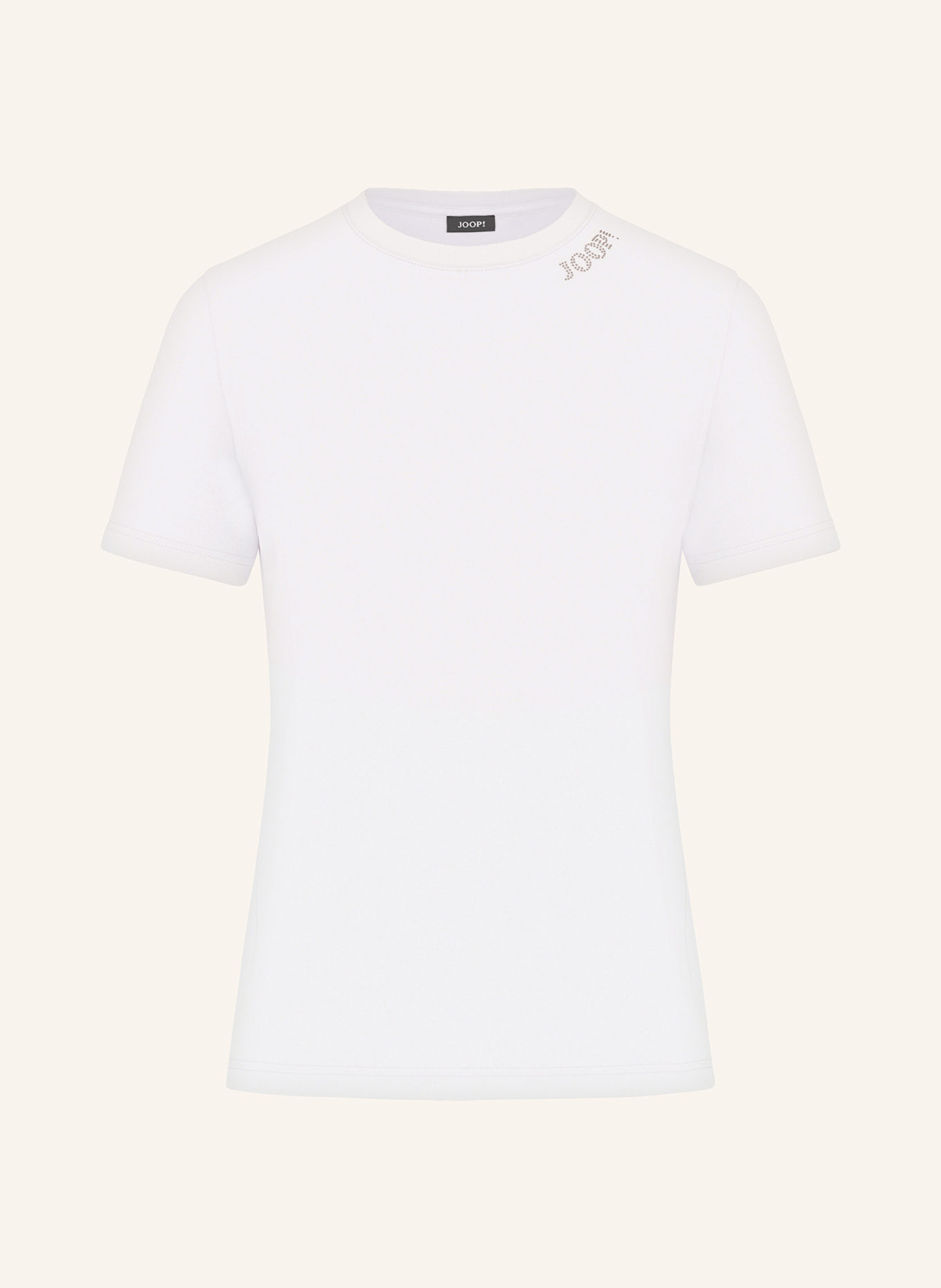 JOOP! T-Shirt mit Schmucksteinen: WEISS