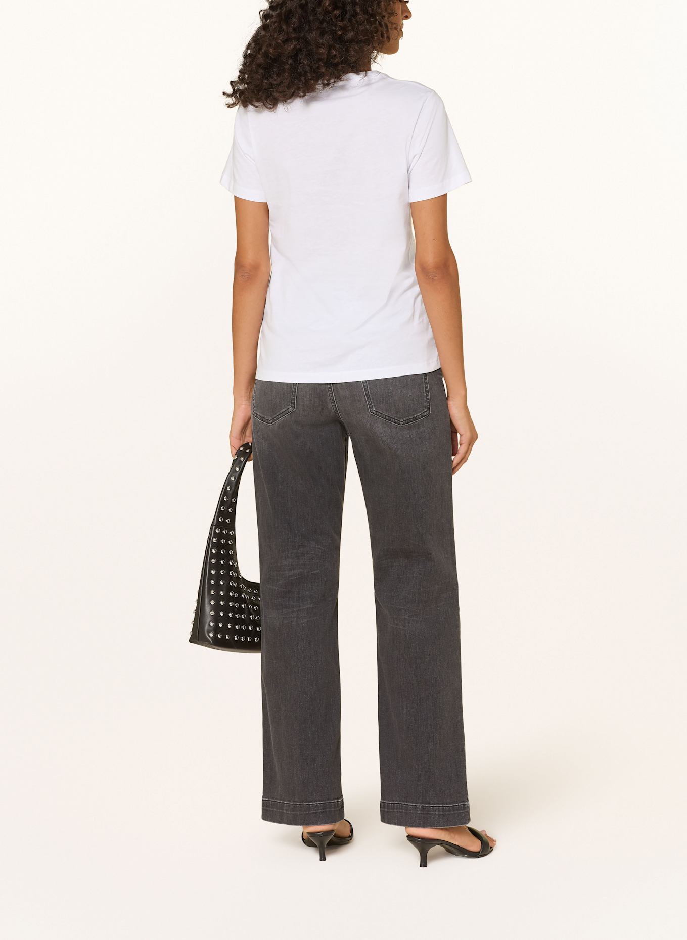 JOOP! T-Shirt mit Schmucksteinen: WEISS