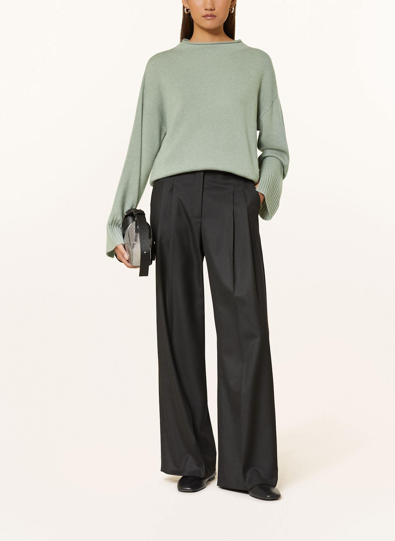 FTC CASHMERE Cashmere-Pullover: HELLGRÜN