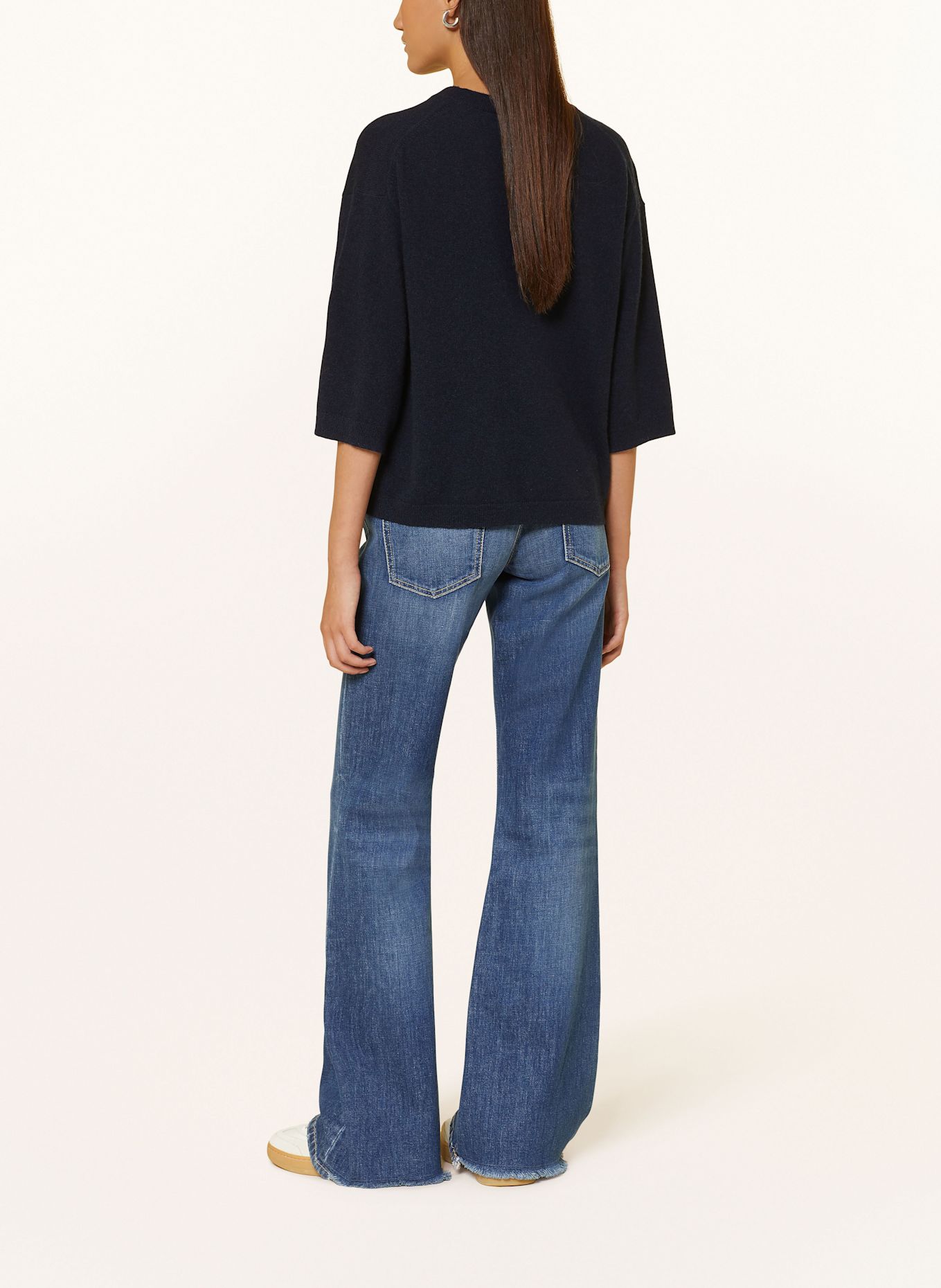 FTC CASHMERE Cashmere-Pullover mit 3/4-Arm: 685 midnight