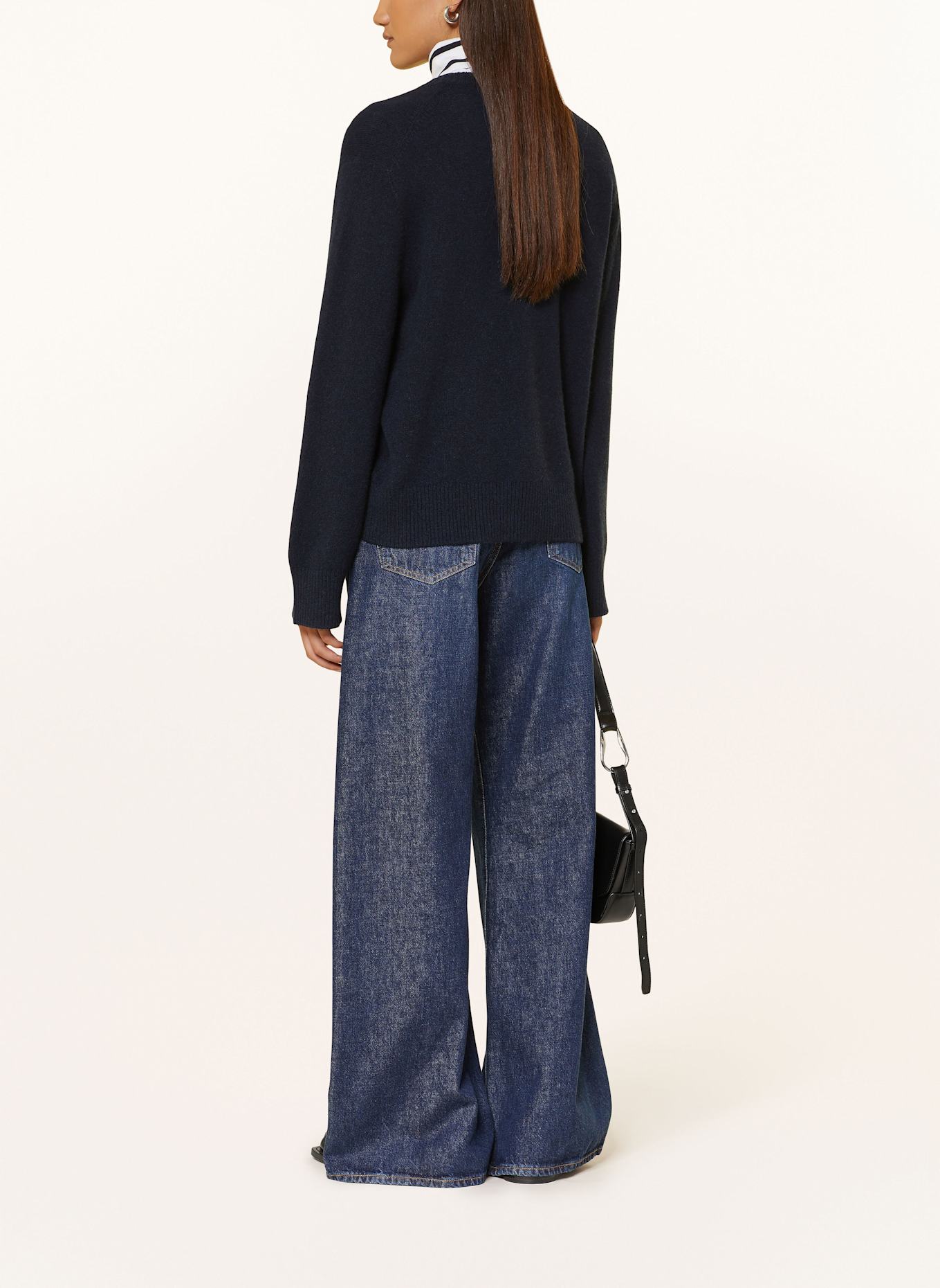 FTC CASHMERE Cashmere-Pullover: DUNKELBLAU