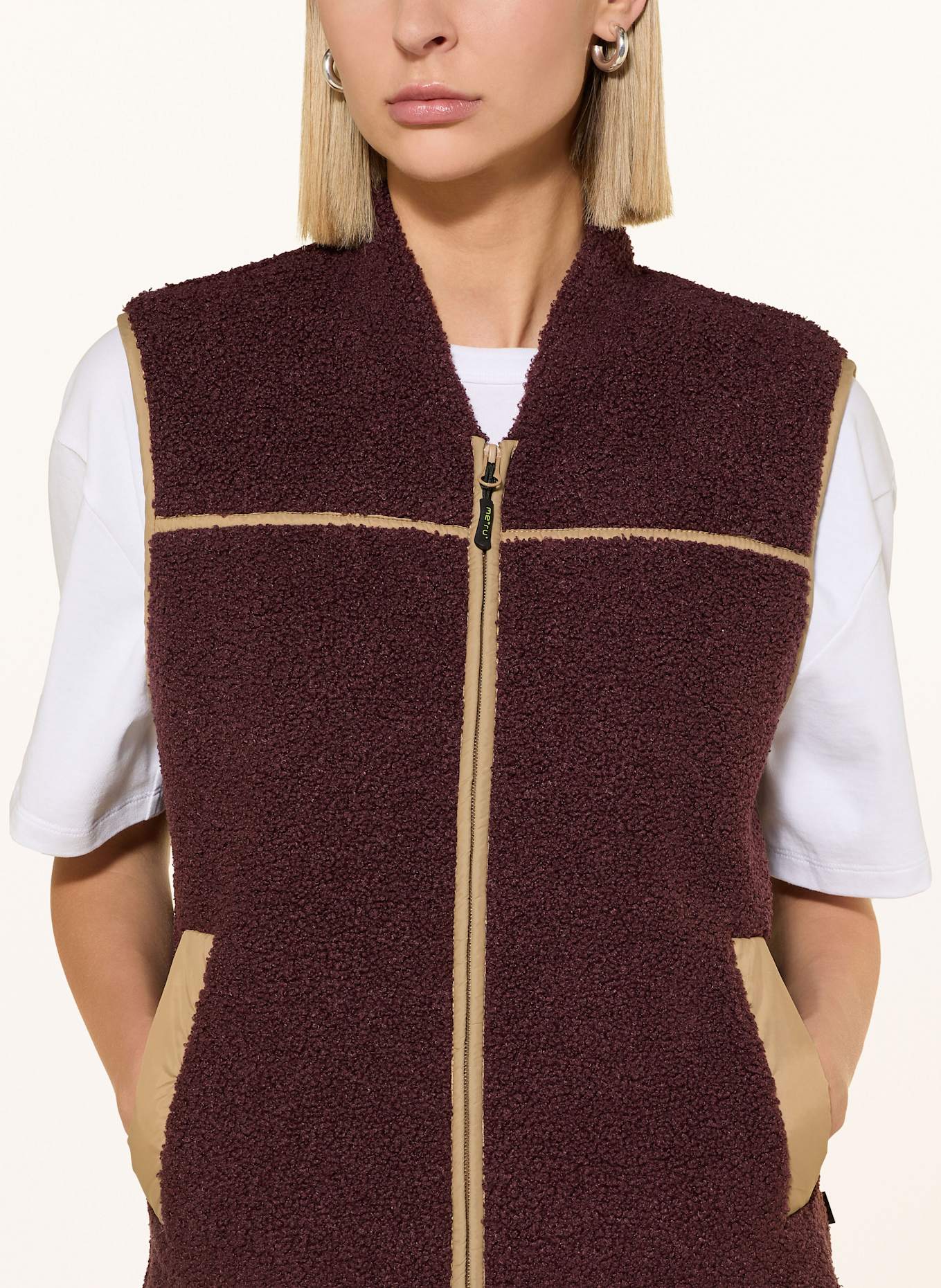 me°ru' Fleeceweste HERLEV: DUNKELLILA