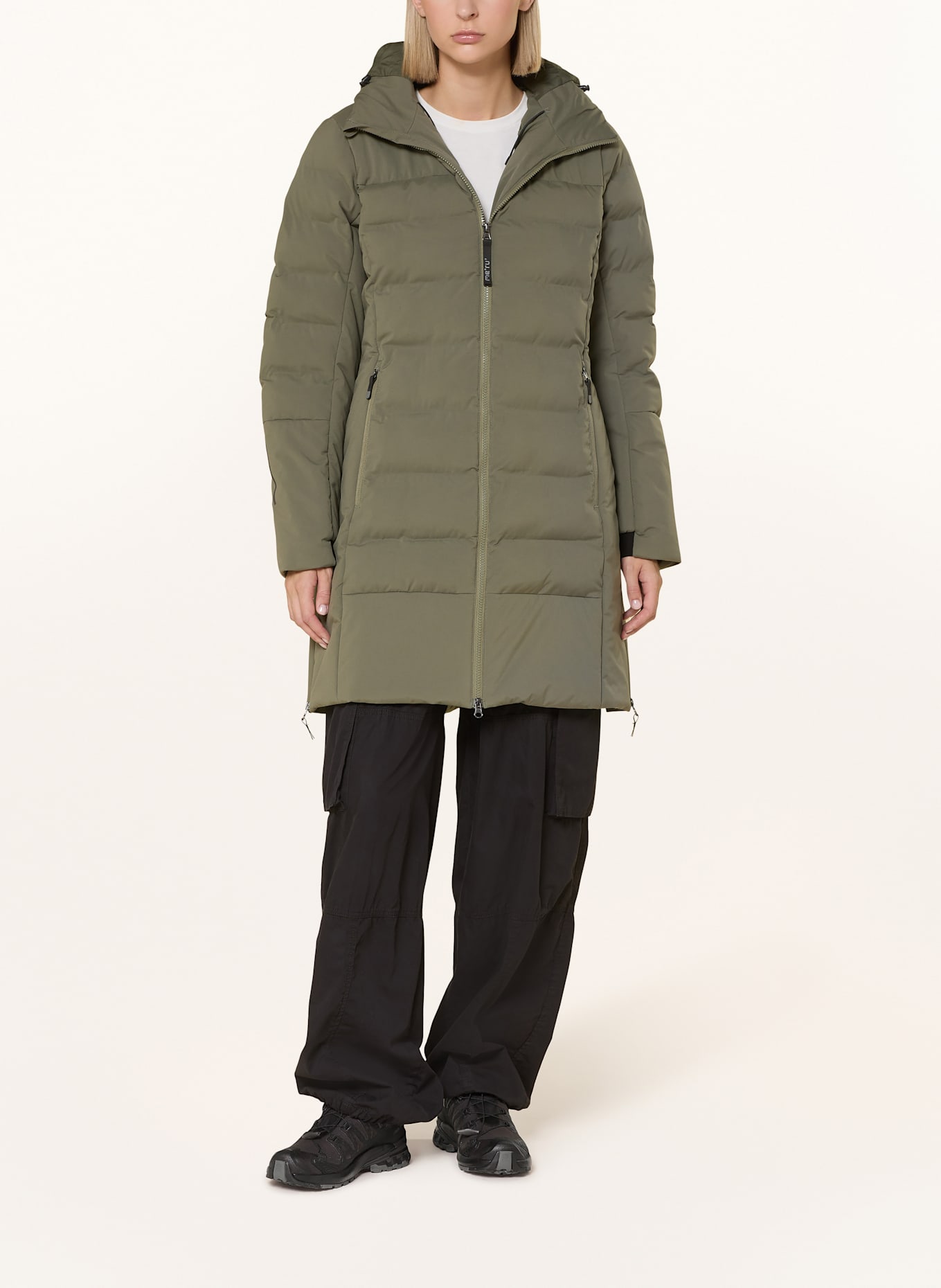 me°ru' Steppmantel ESBJERG: GRÜN