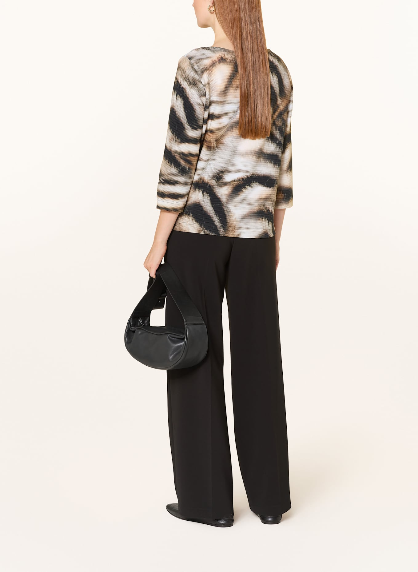 ZAÍDA Shirt mit 3/4-Arm: CREME / SCHWARZ