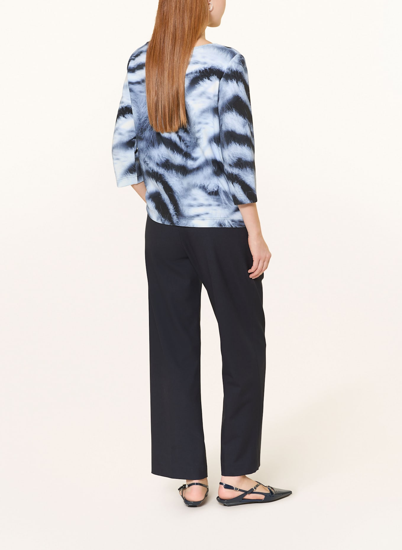 ZAÍDA Shirt mit 3/4-Arm: DUNKELBLAU / HELLBLAU