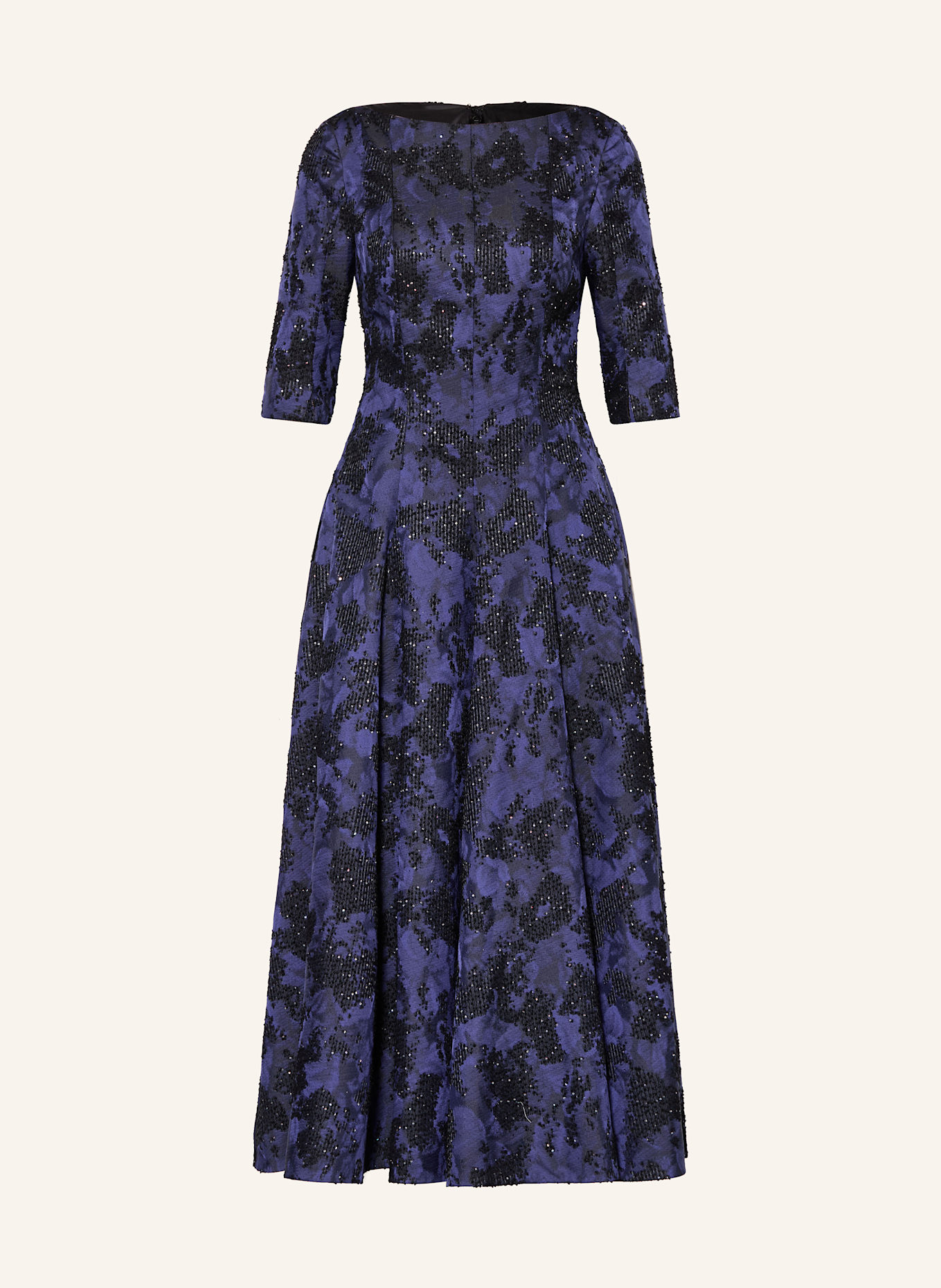 TALBOT RUNHOF Cocktailkleid mit 3/4-Arm und Pailletten: LILA / SCHWARZ