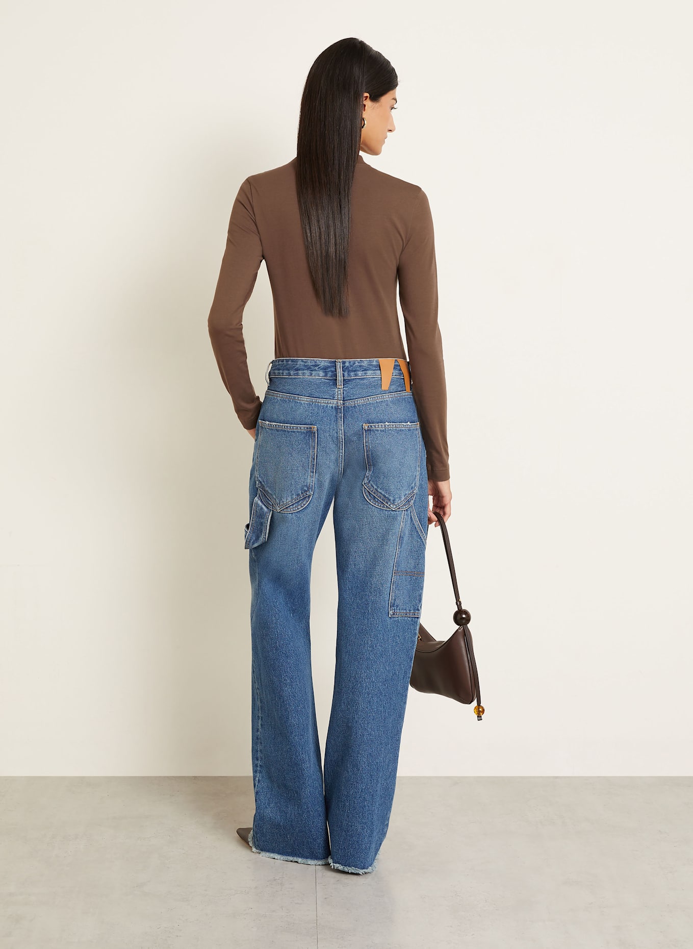 JACQUEMUS Longsleeve LE TSHIRT GROS GRAIN: BRAUN