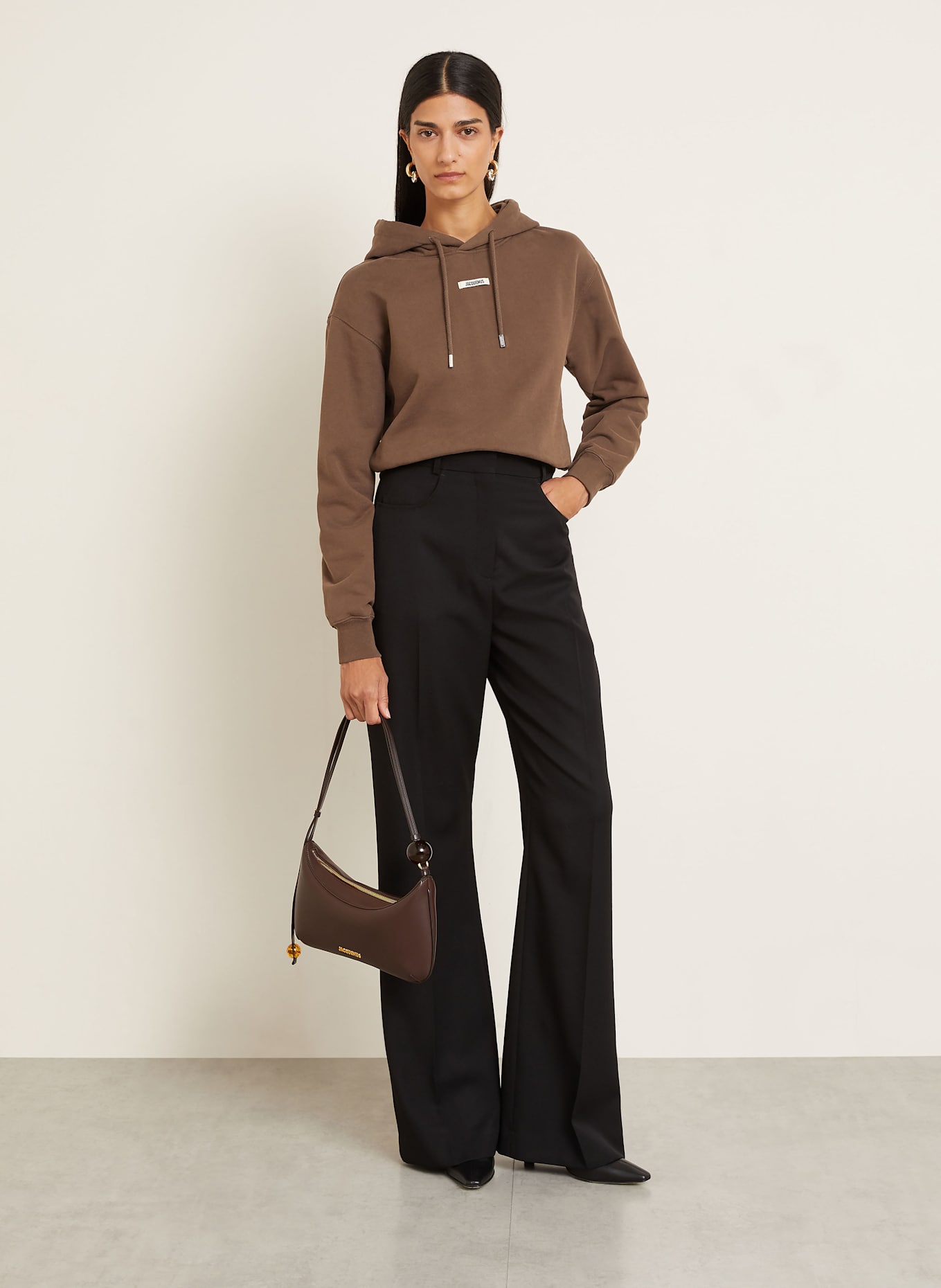 JACQUEMUS Hoodie LE HOODIE GROS GRAIN: BRAUN