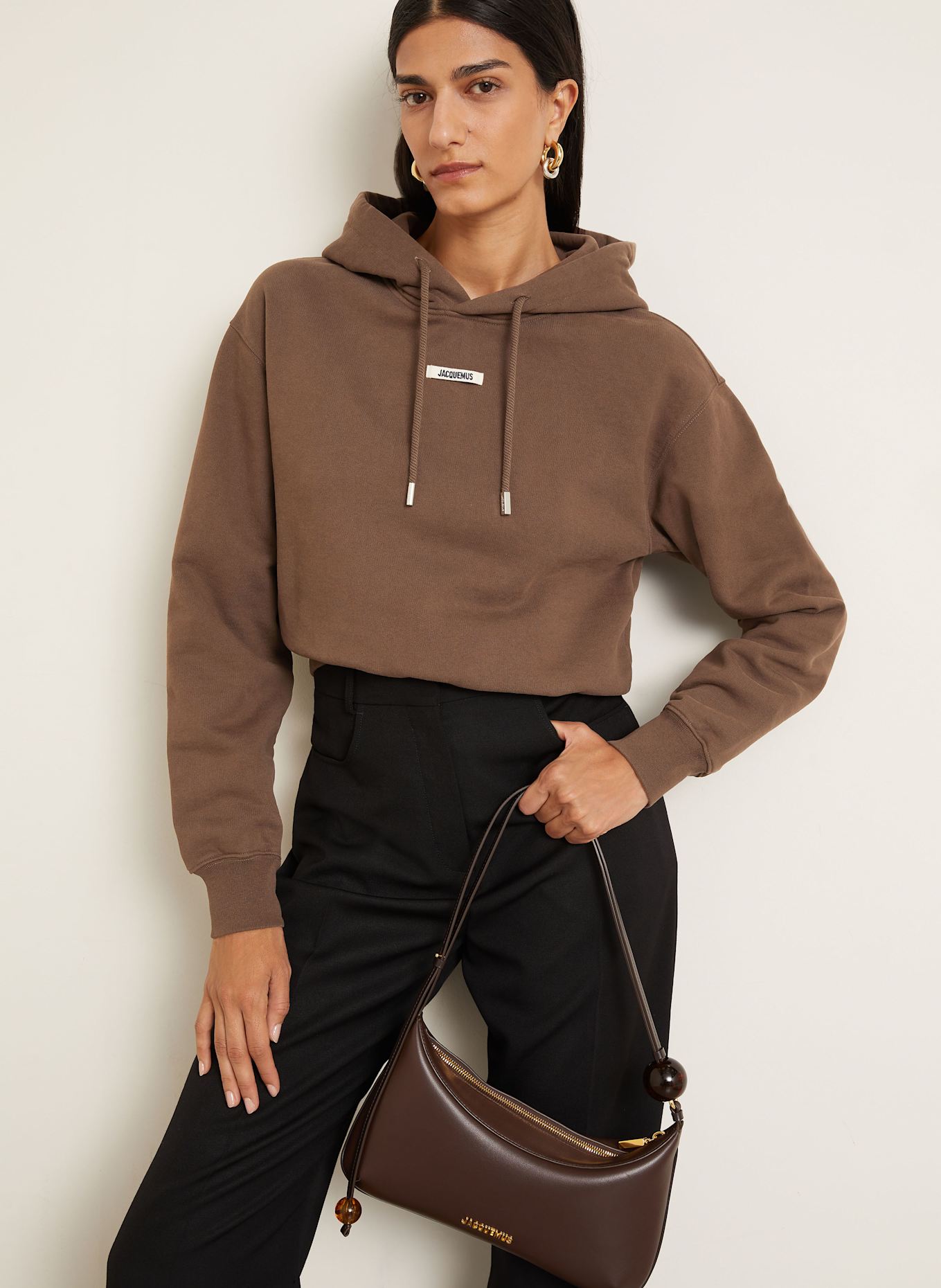 JACQUEMUS Hoodie LE HOODIE GROS GRAIN: BRAUN
