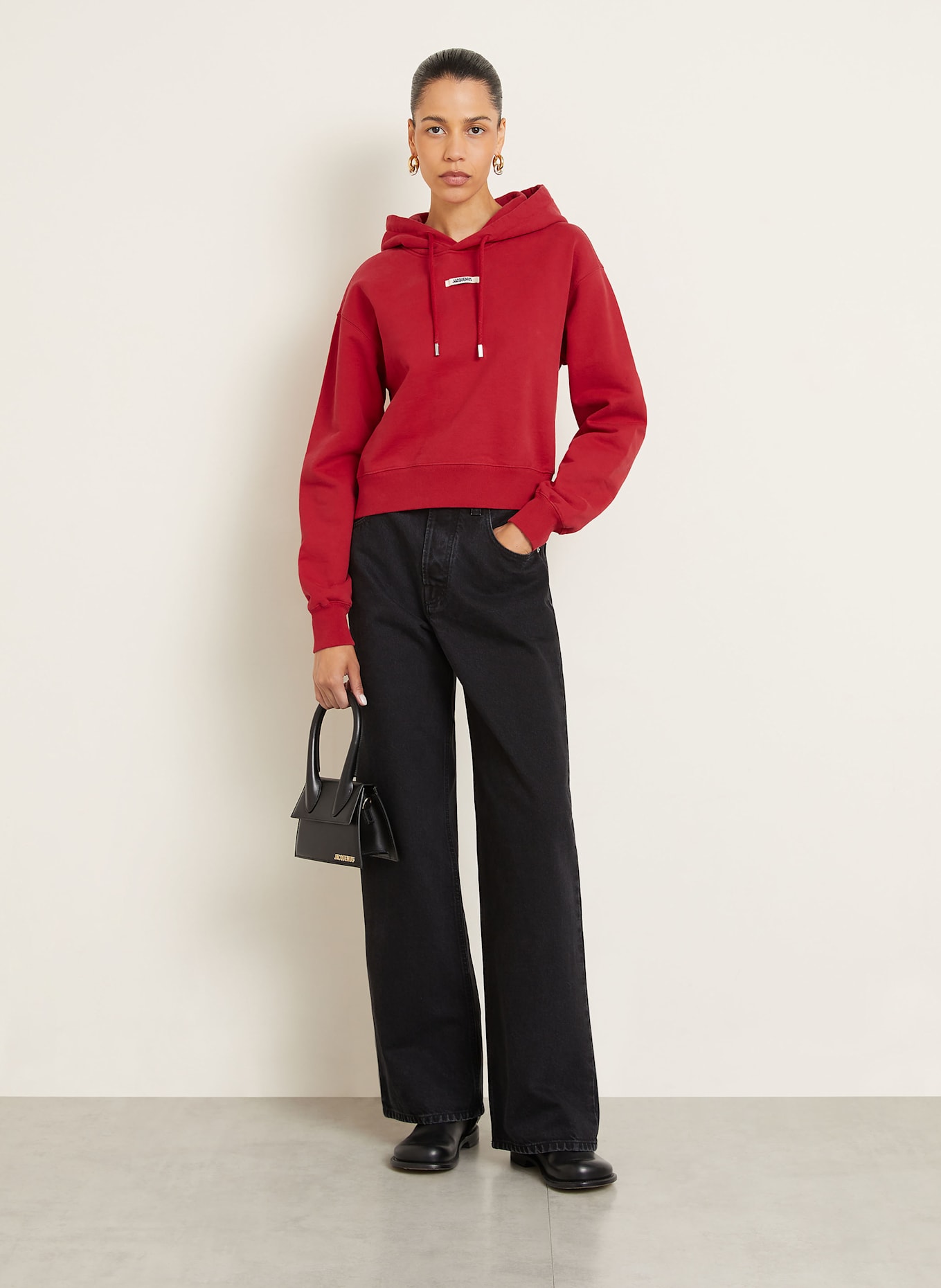 JACQUEMUS Hoodie LE HOODIE GROS GRAIN: ROT