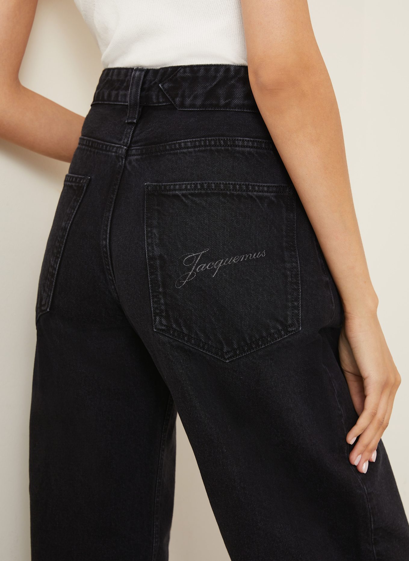 JACQUEMUS Jeans LE DE-NIMES LARGE in 990 black