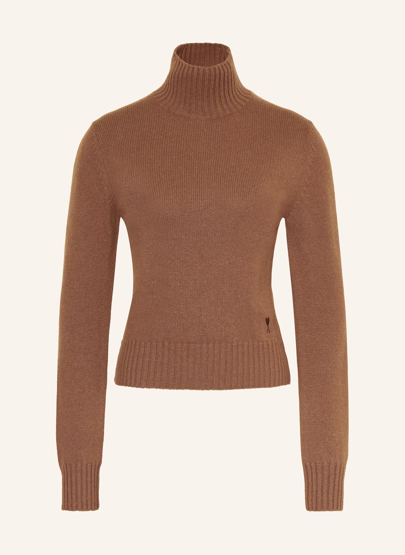 AMI PARIS Pull en cachemire: COGNAC