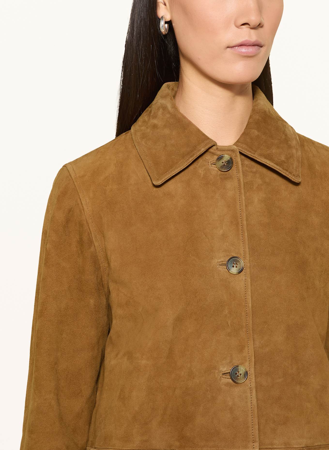 YERSE Lederjacke SUEDE43: COGNAC