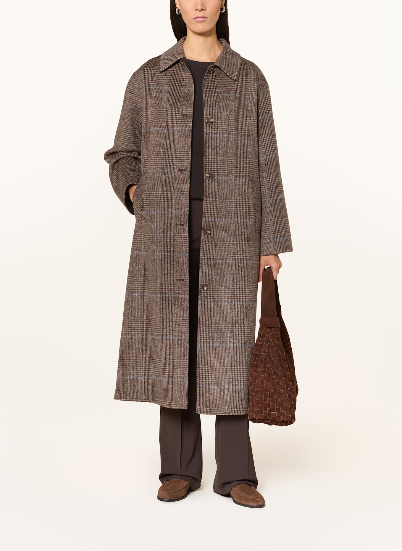 YERSE Mantel SHERLOCK: DUNKELBRAUN / BEIGE