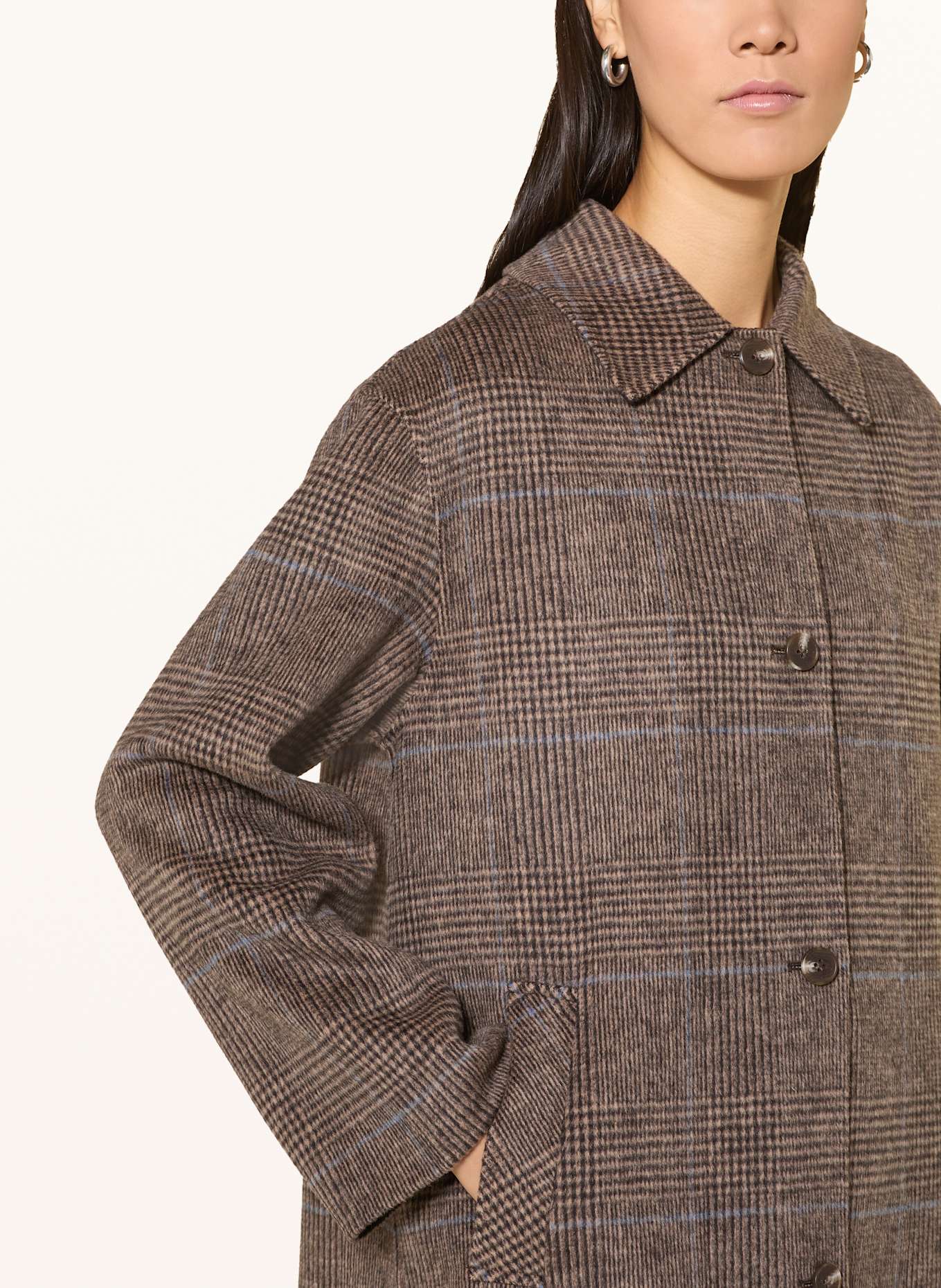 YERSE Mantel SHERLOCK: DUNKELBRAUN / BEIGE