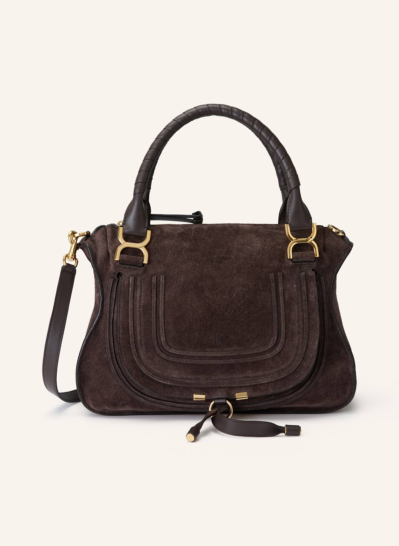 Chloé Torba na ramię MARCIE: CIEMNOBRĄZOWY