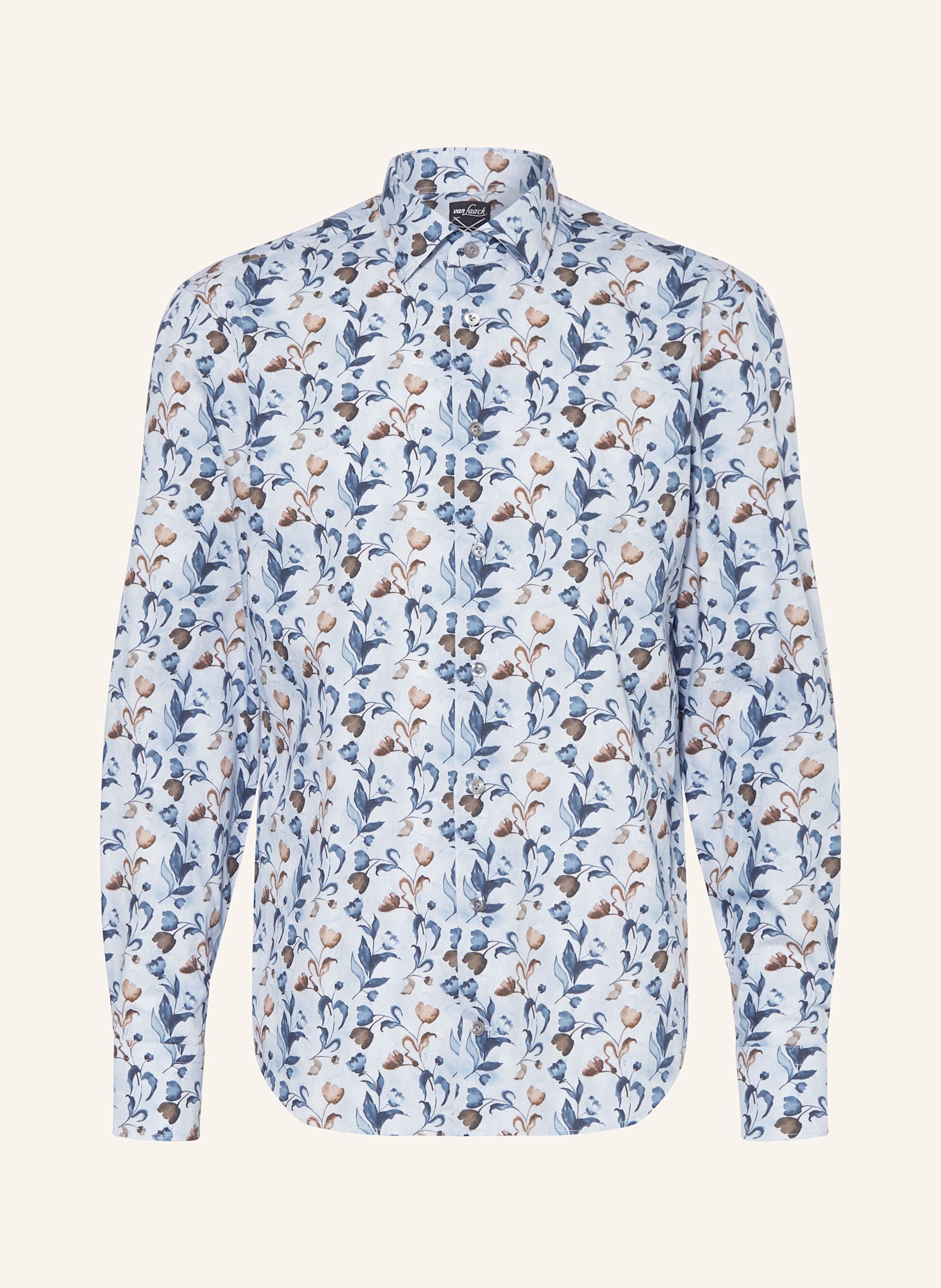 van Laack Hemd VL-RETIN Tailor Fit: HELLBLAU / BLAU / CAMEL