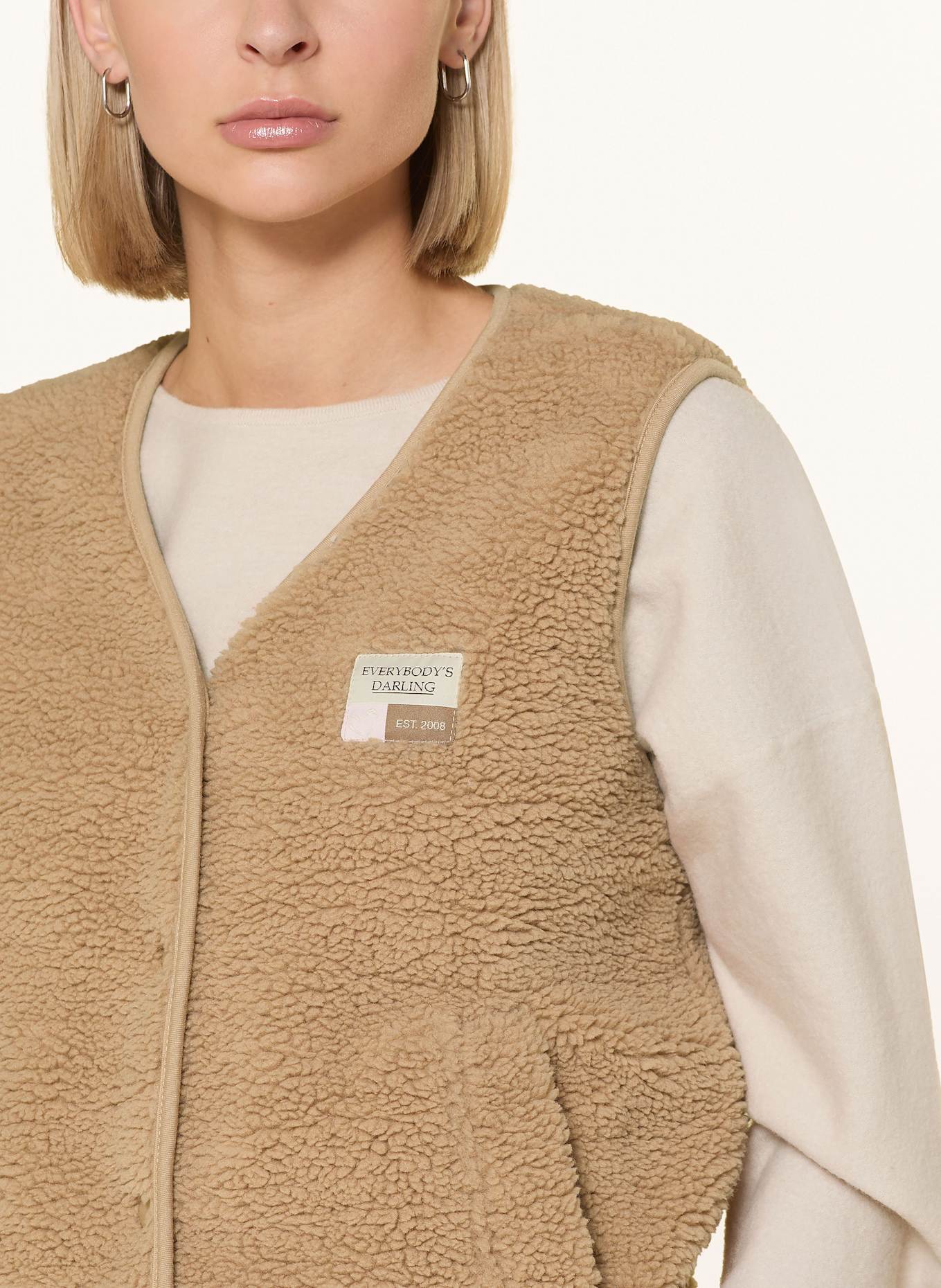 darling harbour Teddyfell-Weste: CAMEL