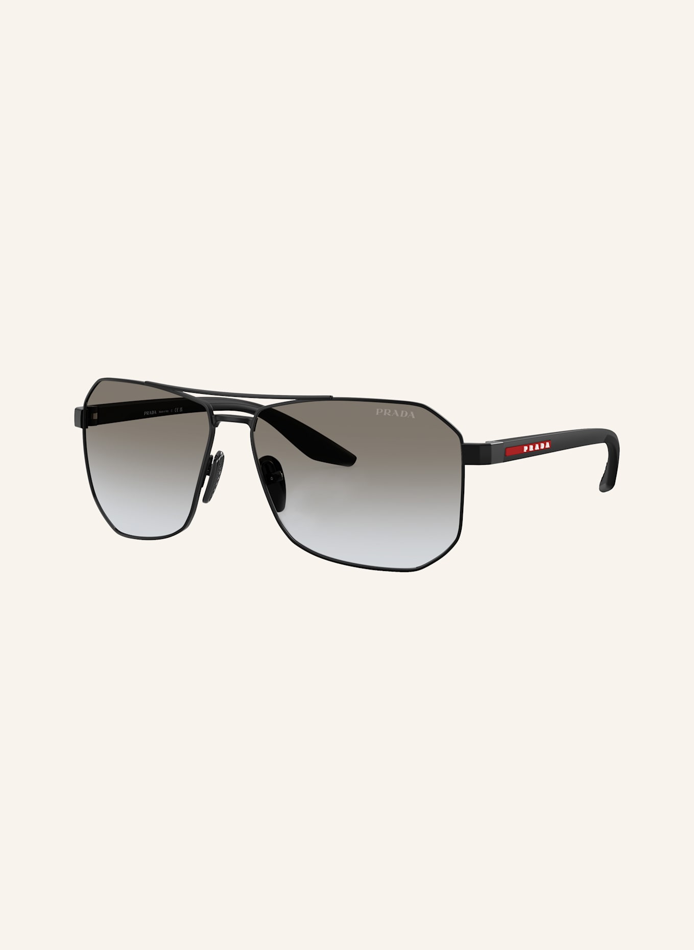 PRADA LINEA ROSSA Sonnenbrille PS A53S: 1BO5O0 - MATT SCHWARZ/ GRAU VERLAUF