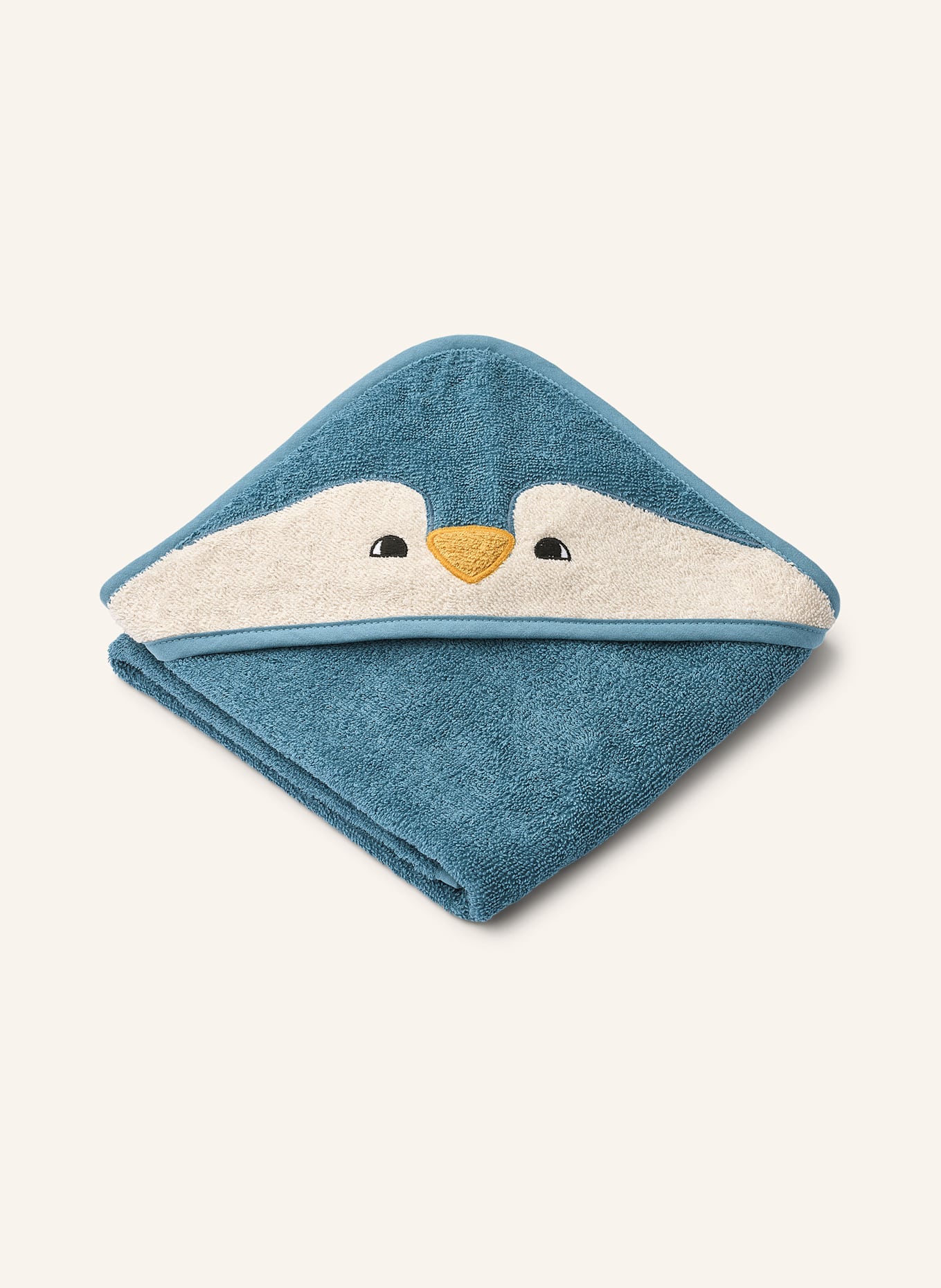 LIEWOOD Kapuzenhandtuch ALBERT PENGUIN: BLAU